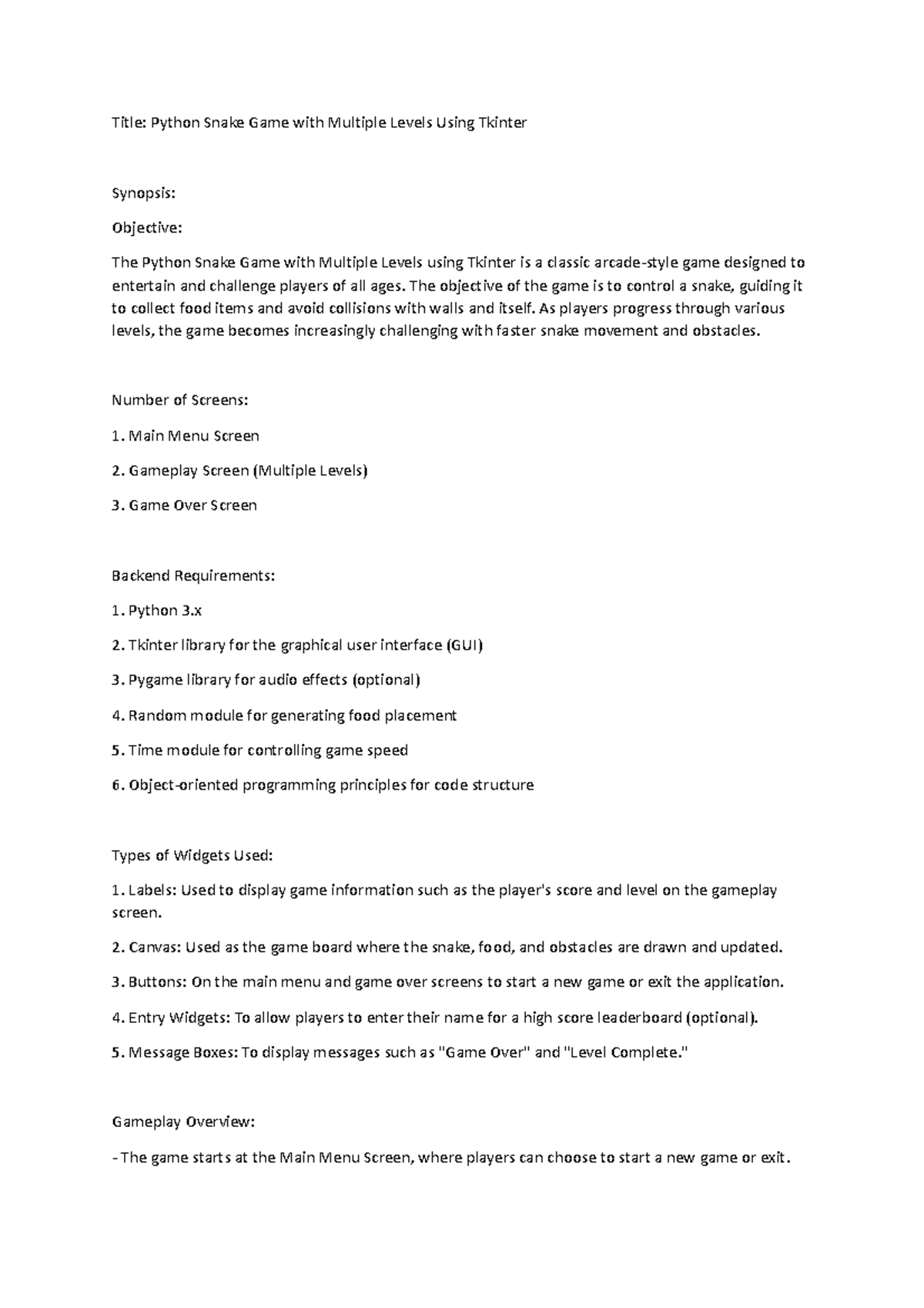 Python snake - The objective of the game is to control a snake, guiding ...