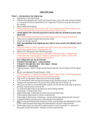 CMN 170V- Sample Midterm Q&A - Digital Communication Is Recorded ...