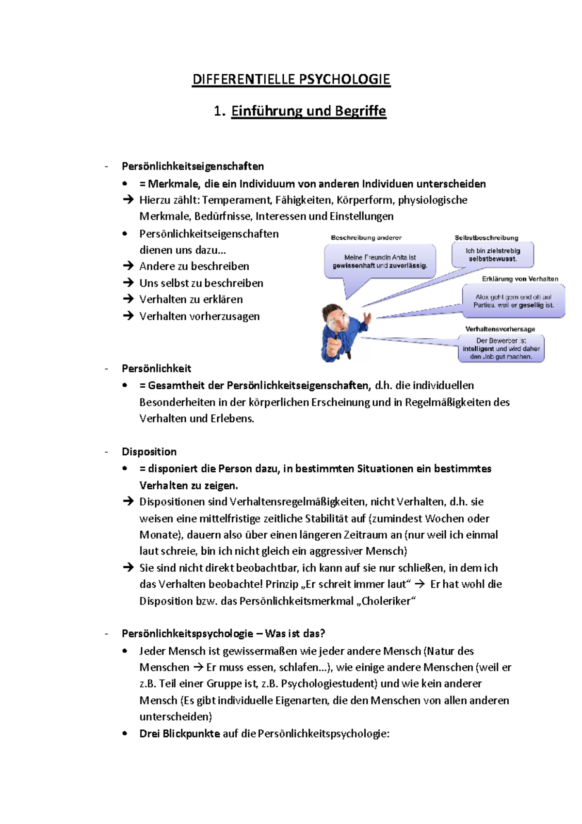 Persönlichkeits Und Differentielle Psychologie Differentielle Psychologie Komplett - DIFFERENTIELLE PSYCHOLOGIE 1