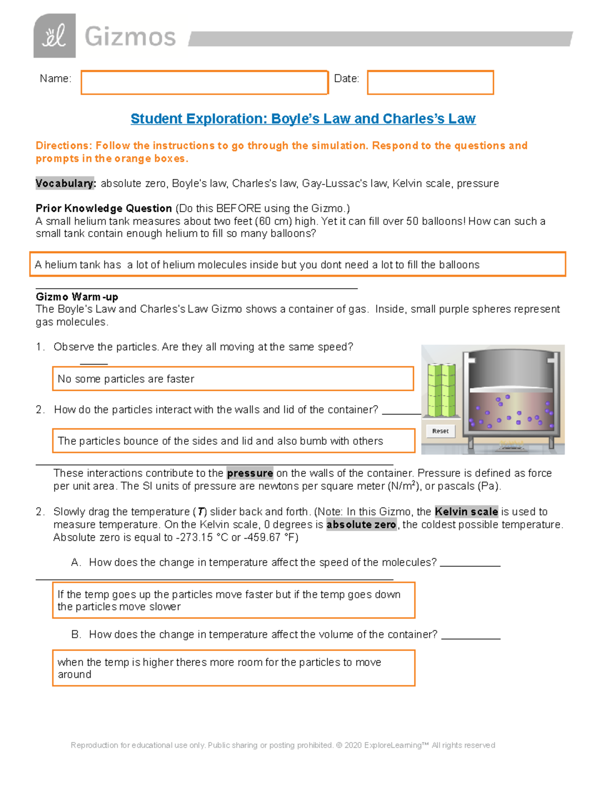 Boyles Charles SE - gvhg - Name: Date: Student Exploration: Boyle’s Law ...