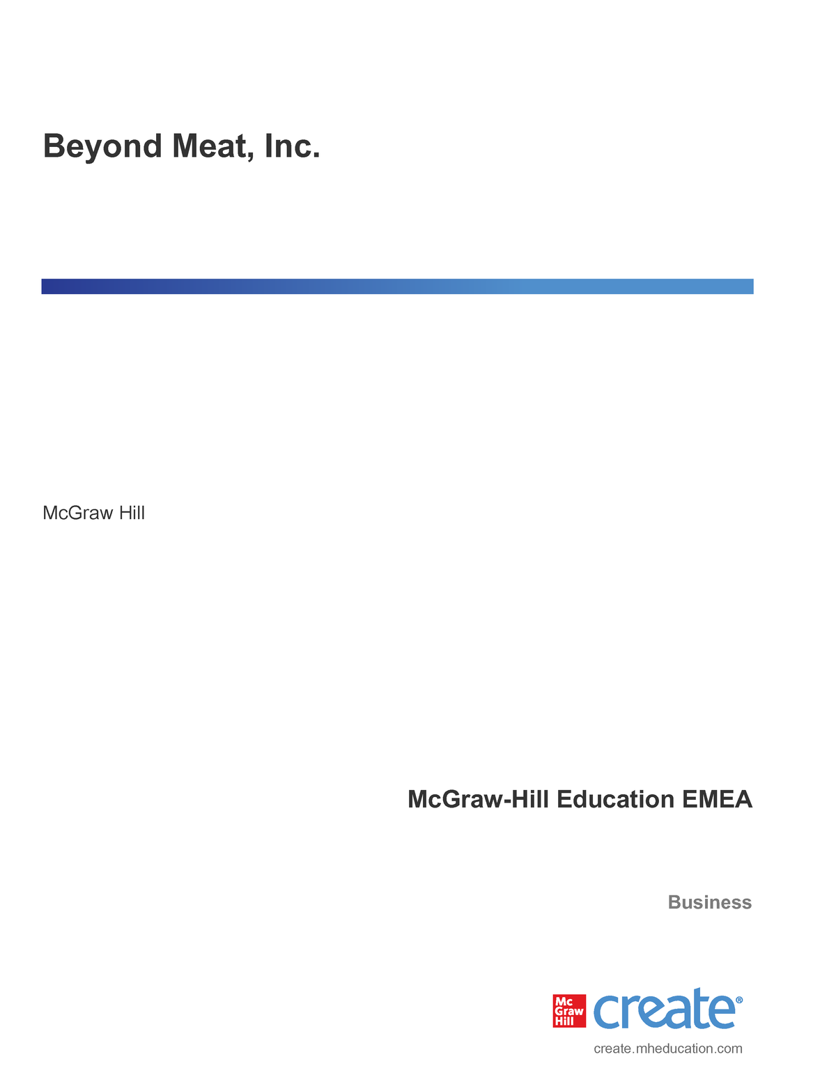 beyond meat case study solution