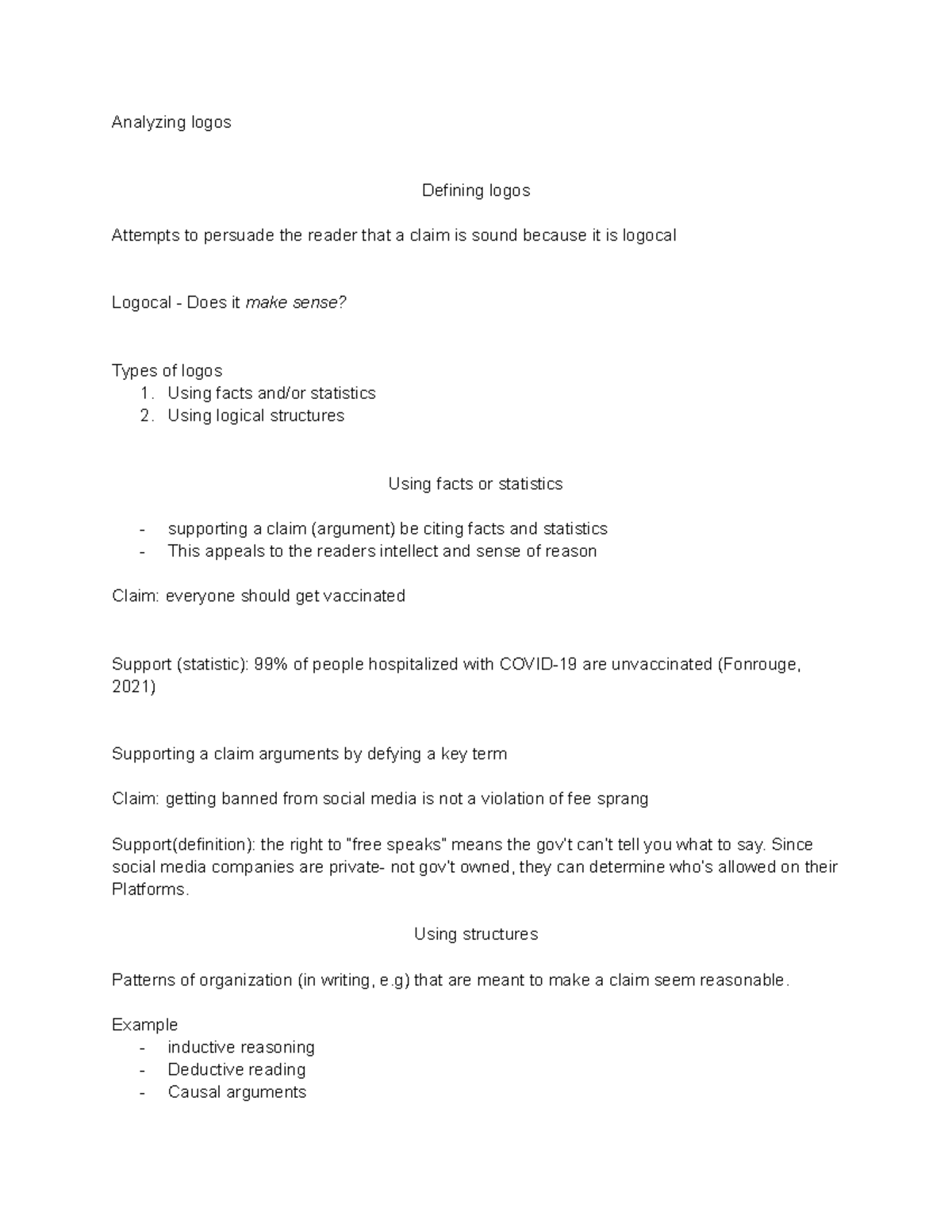 Logos - Analyzing logos Defining logos Attempts to persuade the reader ...