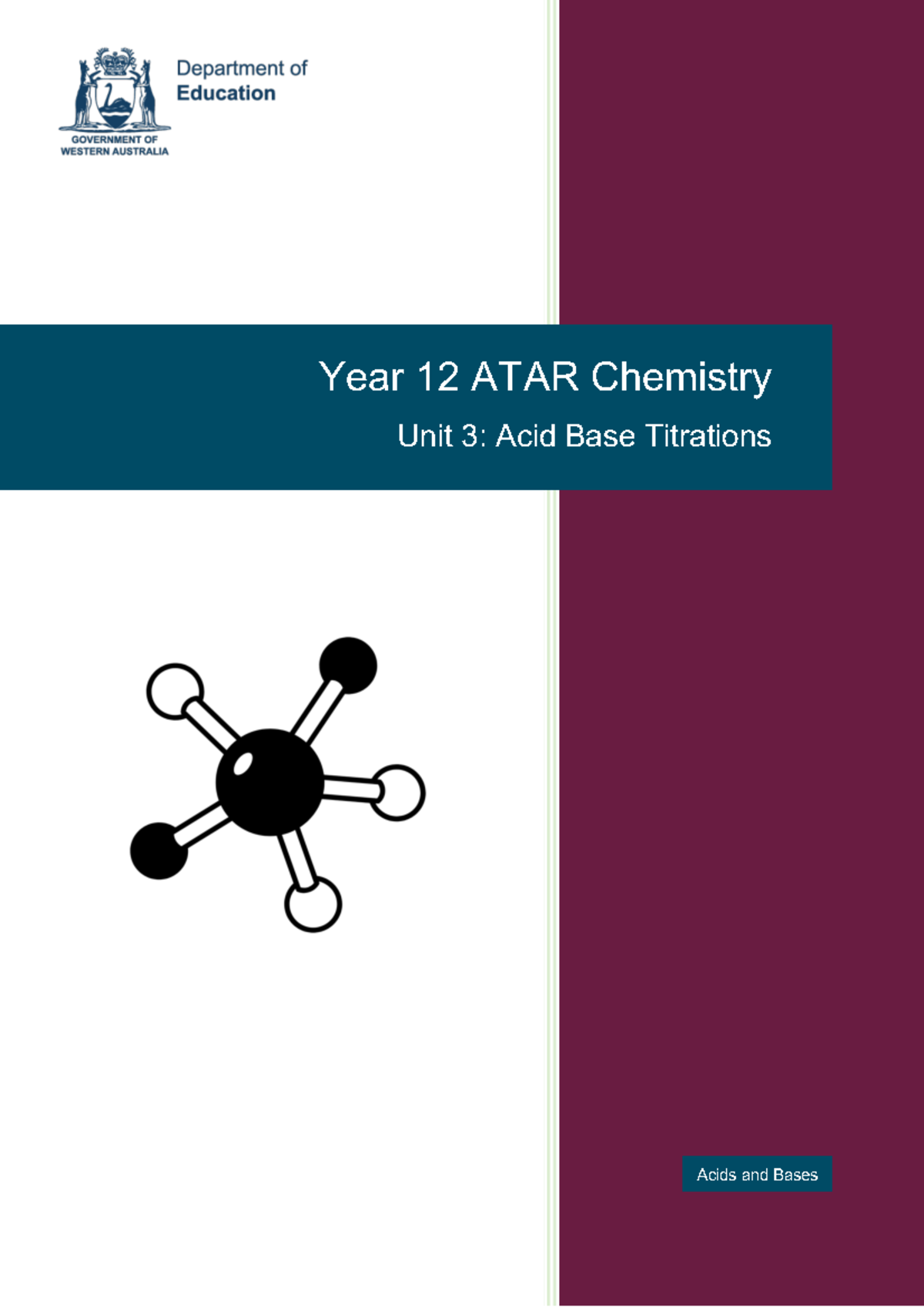 Yr12 ATAR Chemistry Acid Base Titrations - Year 12 ATAR Chemistry Unit ...