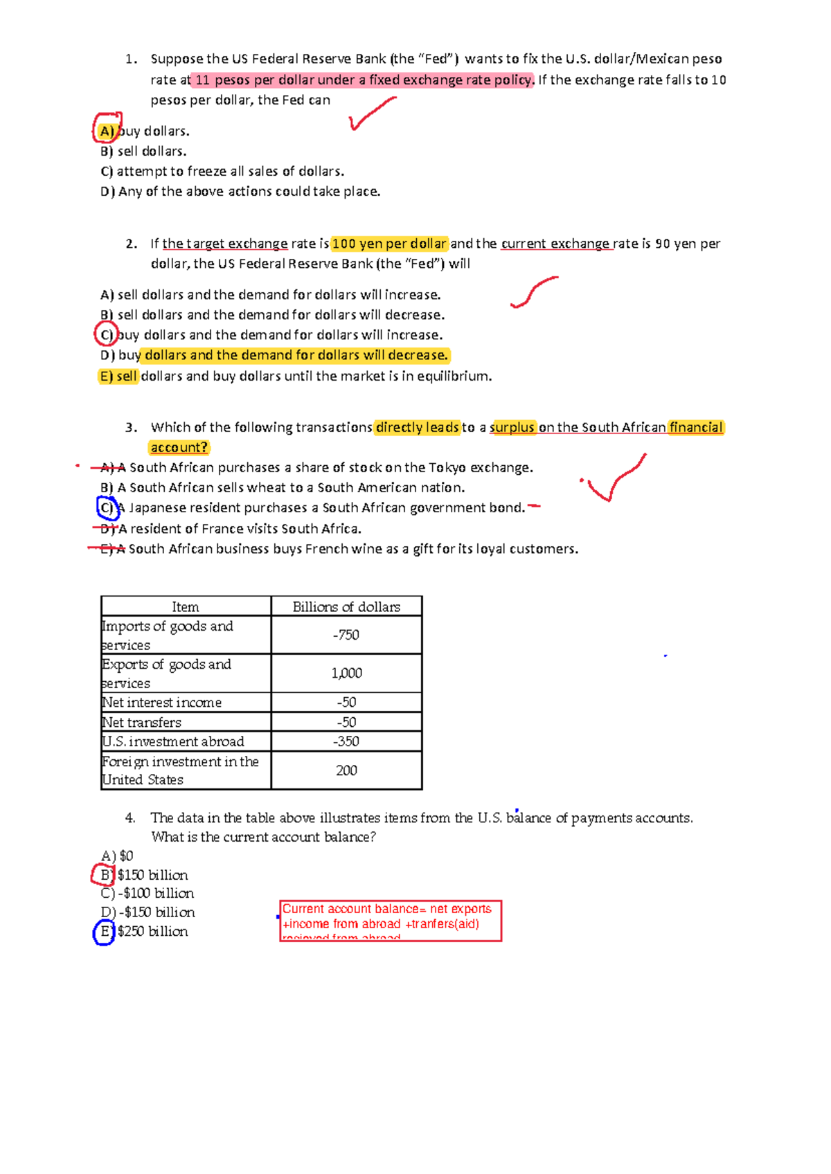 Exchange Rates Practice Questions - Suppose the US Federal Reserve Bank ...