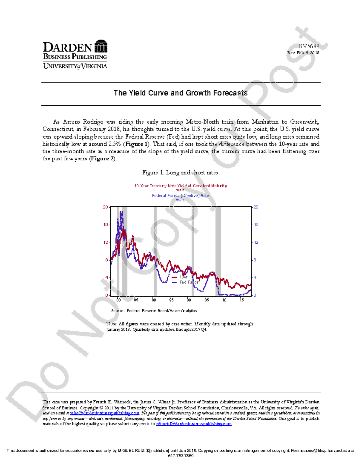 The yield curve and growth forecast - UV Rev. Feb. 9, 2018 The Yield ...