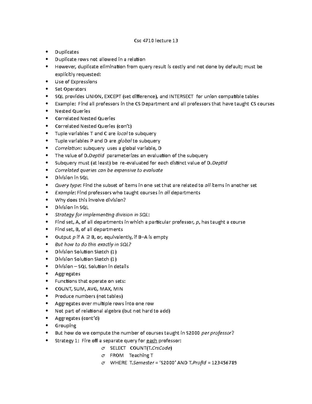 csc-4710-lecture-13-csc-4710-lecture-13-duplicates-duplicate-rows-not