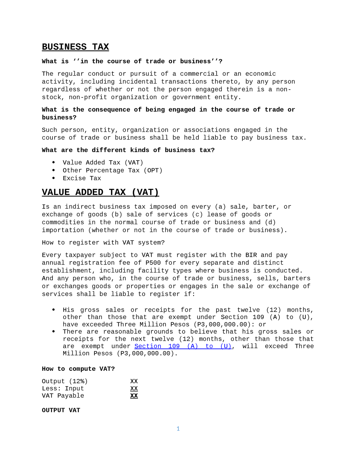 VAT - This Is About Value Added Tax - BUSINESS TAX What Is ‘’in The ...