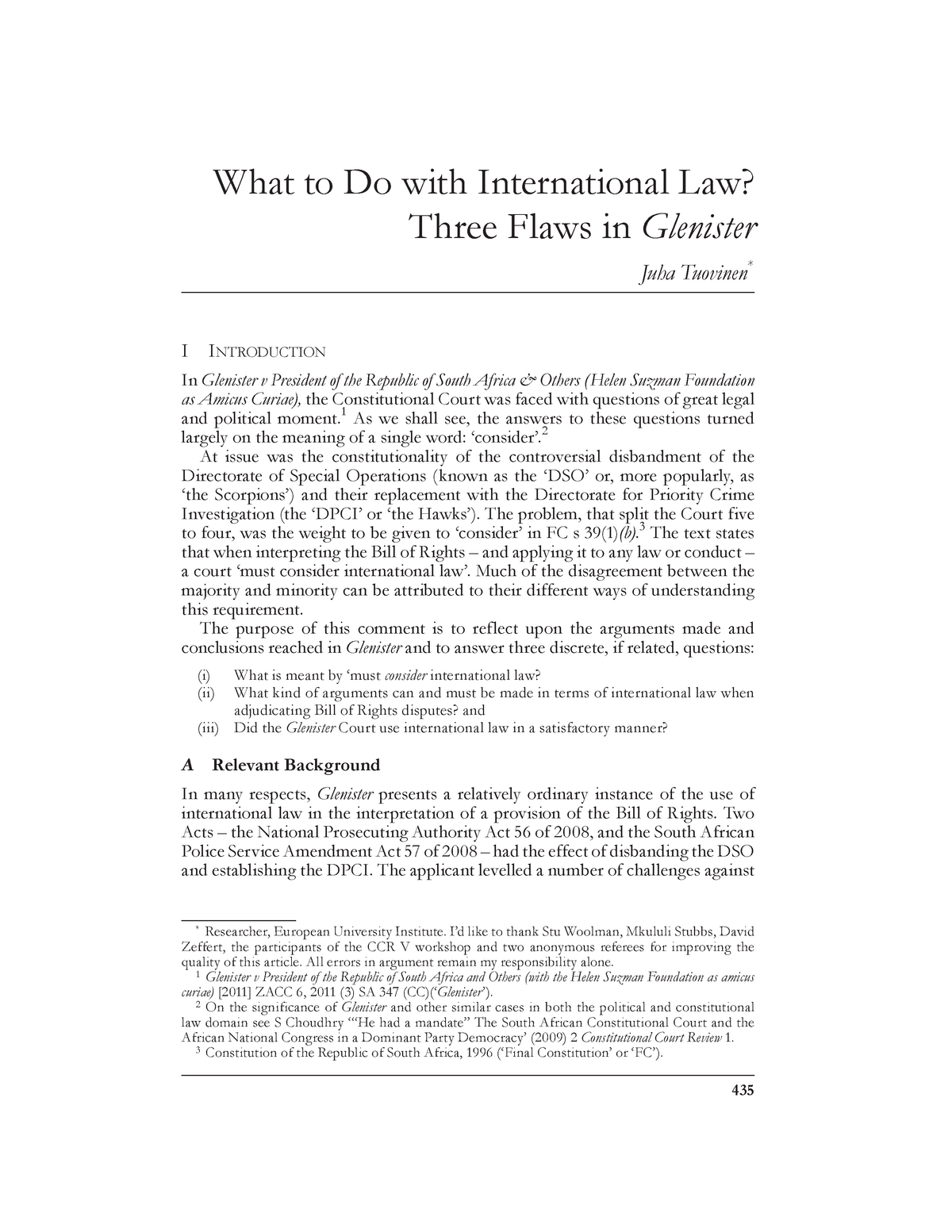 case study international law