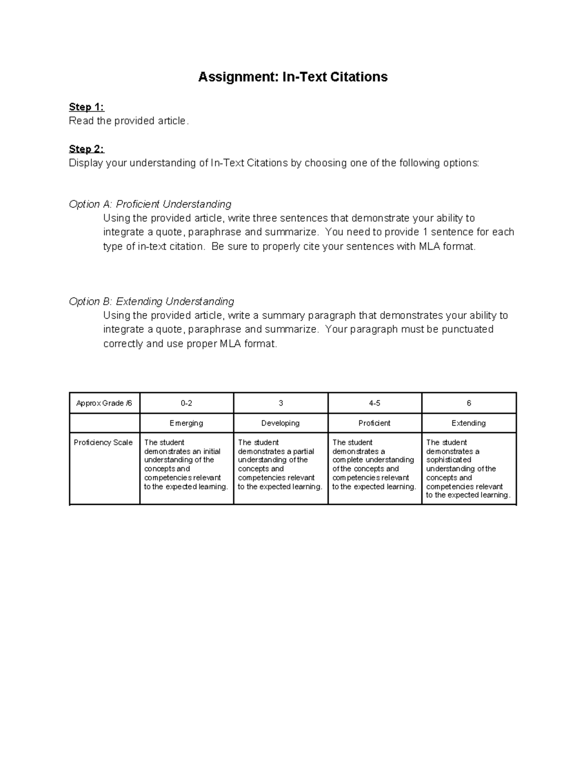 how to write citations in an assignment