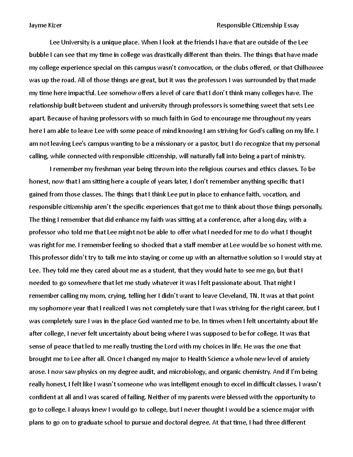 essay on responsible citizenship