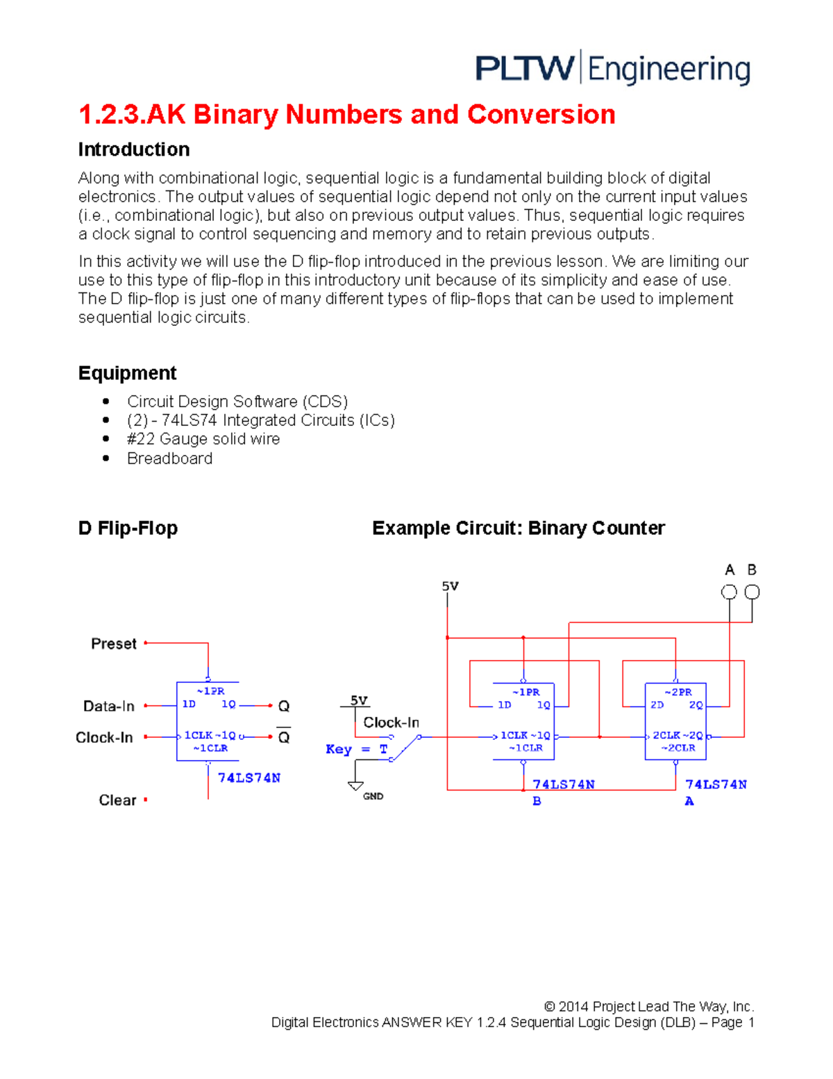 Digital Electronics Pltw