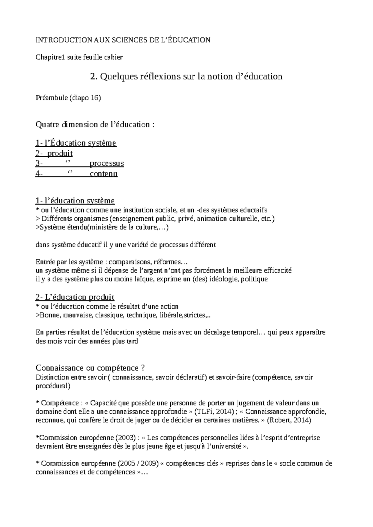 CM CH1 inrtoduction sciences de l'éducation Depret - INTRODUCTION AUX ...
