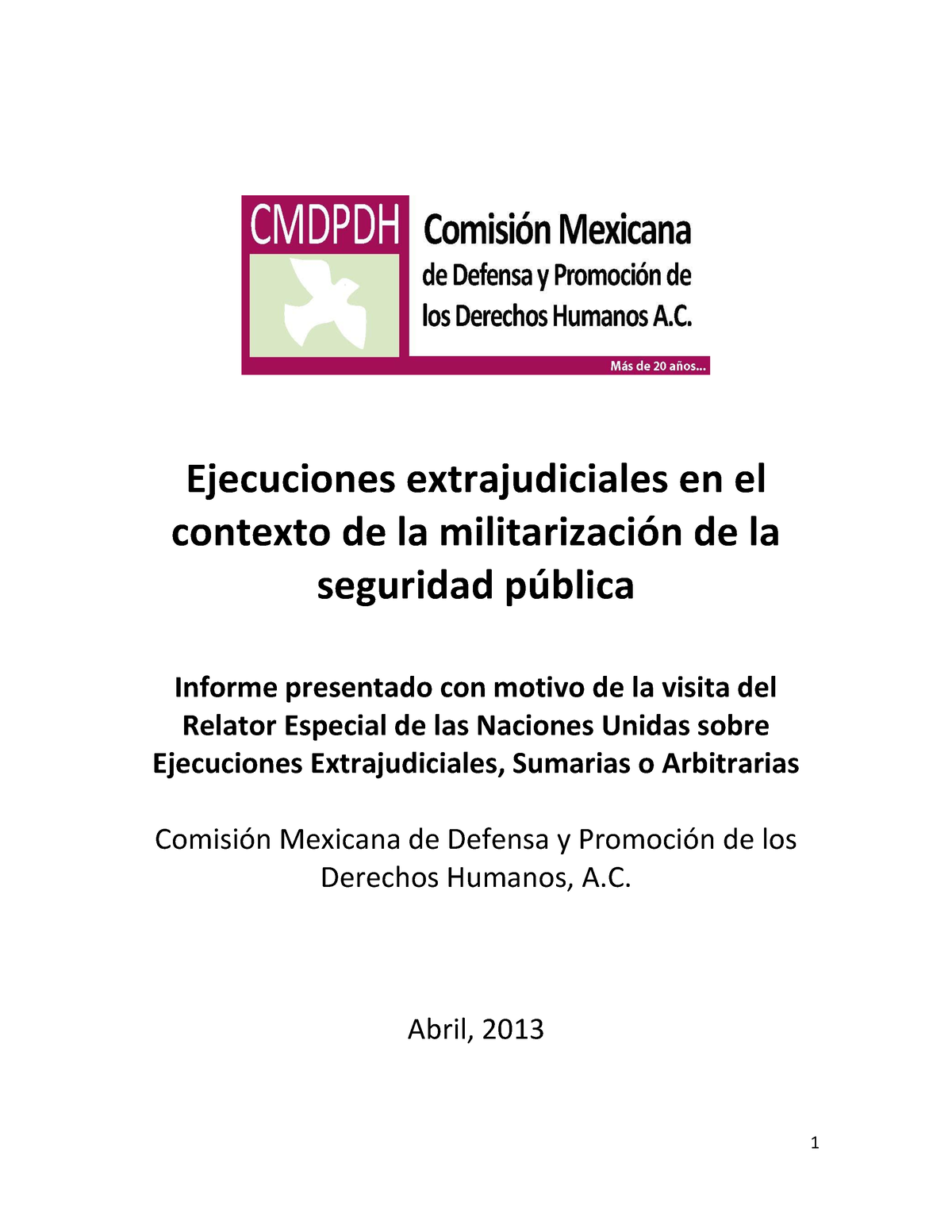 6.2 Ejecuciones Extrajudiciales - Ejecuciones Extrajudiciales En El ...