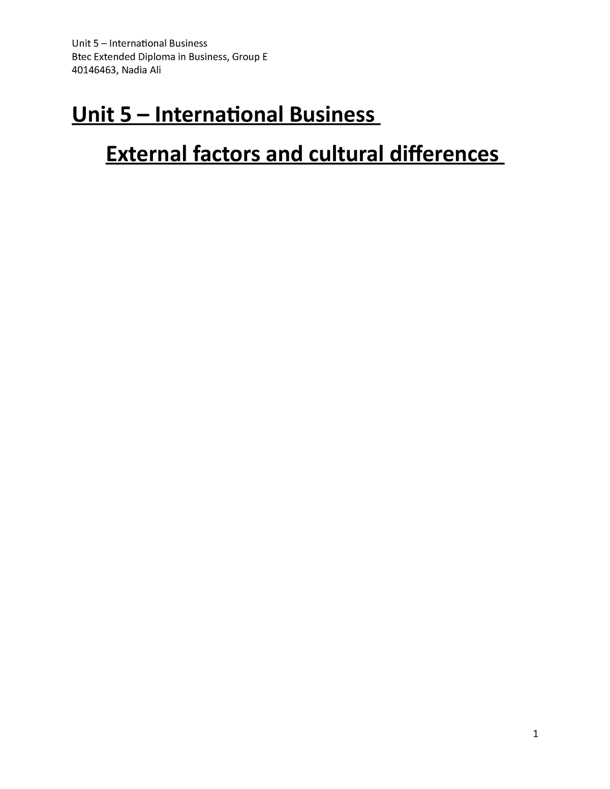 btec business unit 5 assignment 3