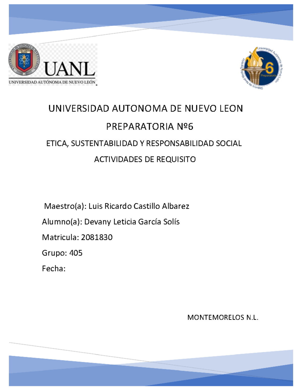 ACTIVIDADES DE REQUISITO - Etapa 1-ESy RS - UNIVERSIDAD AUTONOMA DE ...