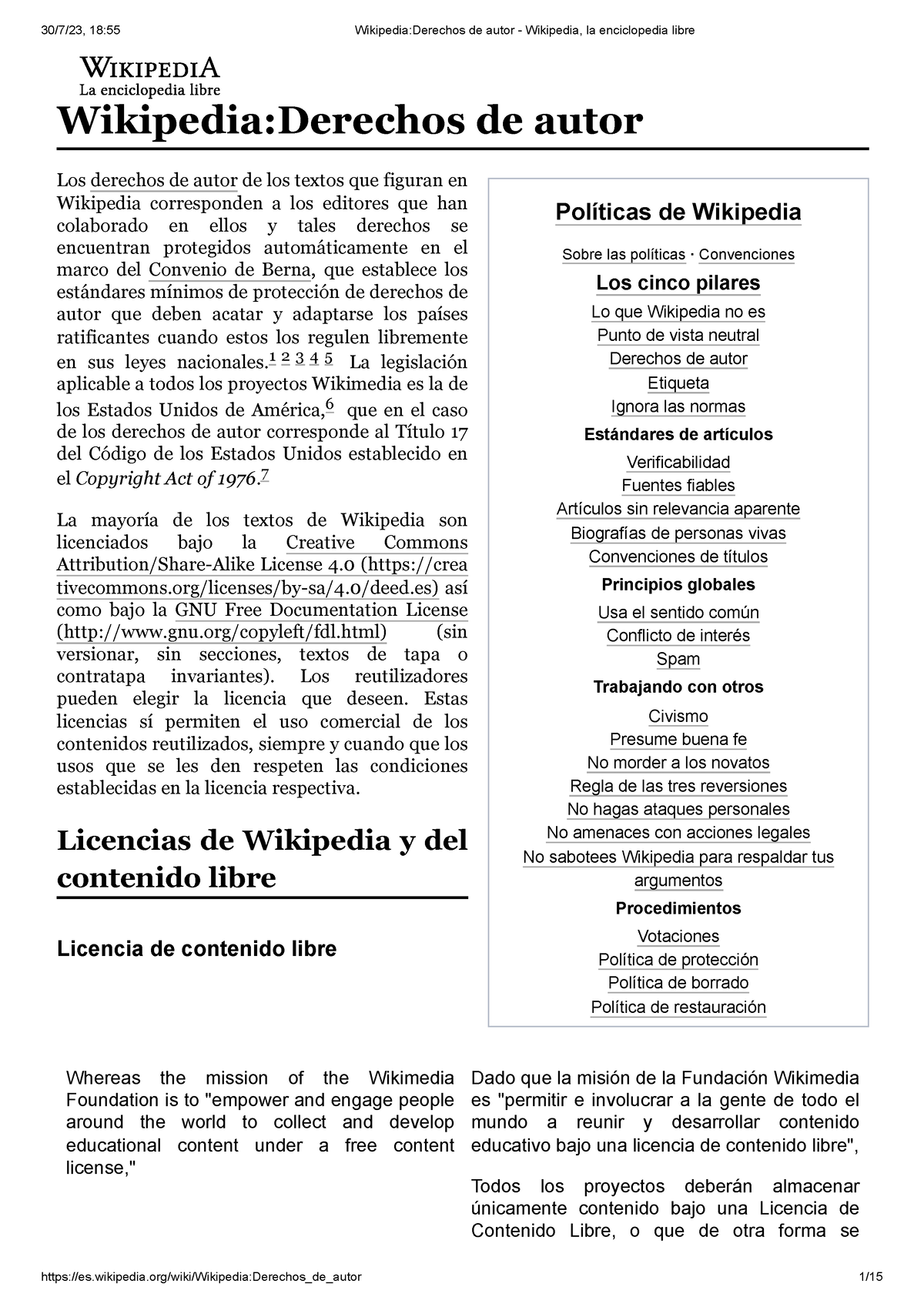 Wikipedia Derechos De Autor - Wikipedia, La Enciclopedia Libre ...