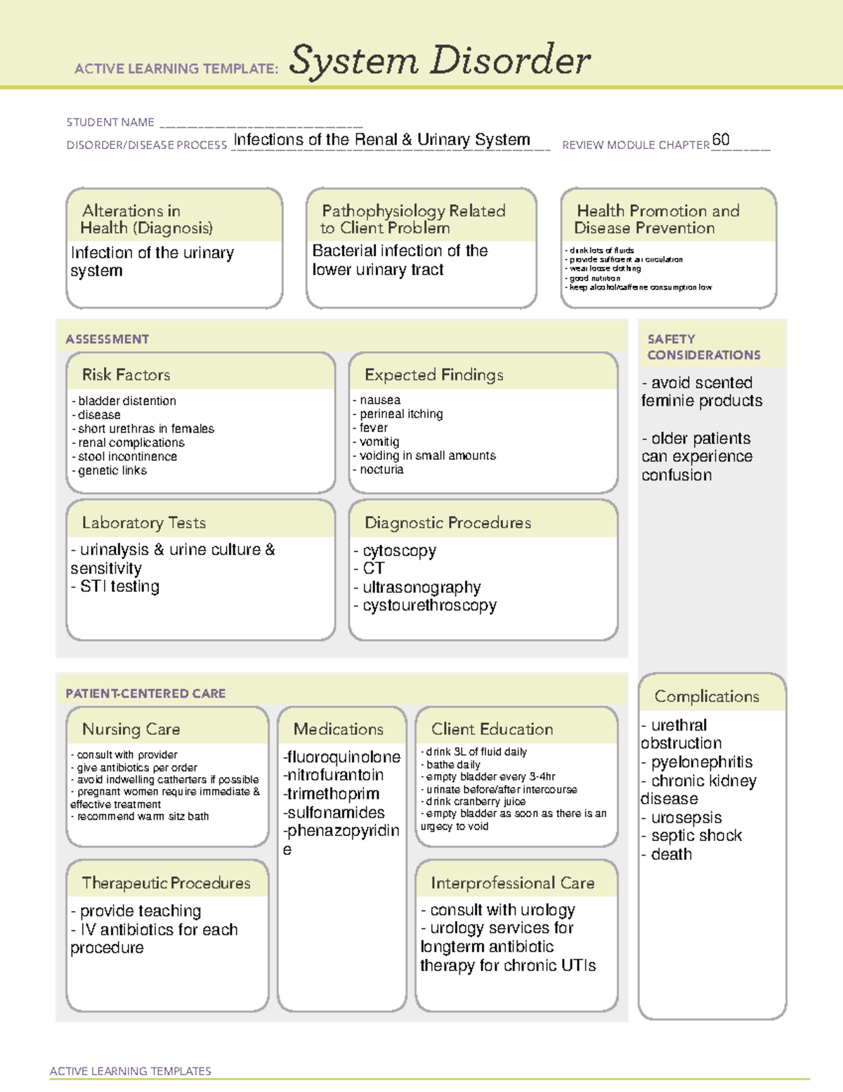 SD7 - ATI templates - ACTIVE LEARNING TEMPLATES System Disorder STUDENT ...