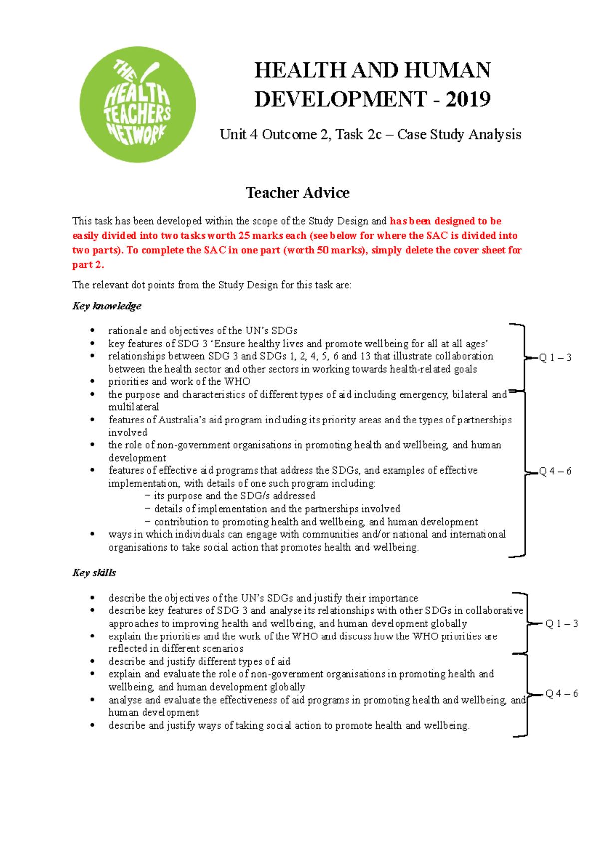 2019 SAC 2c - This practise sac provides extra revision material as it ...