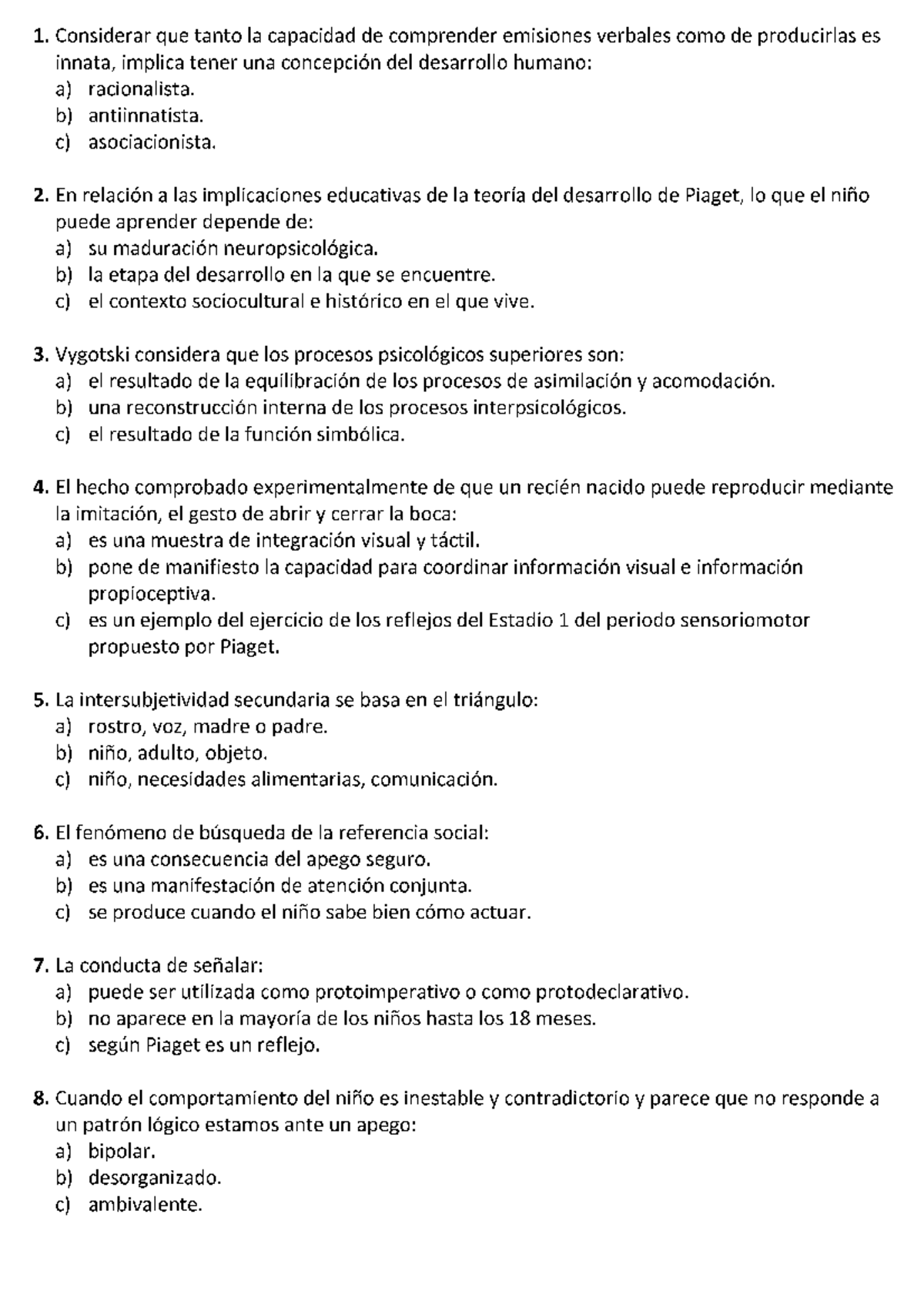 15-16 A - Examen De Prueba - Psicología Del Desarrollo - Studocu