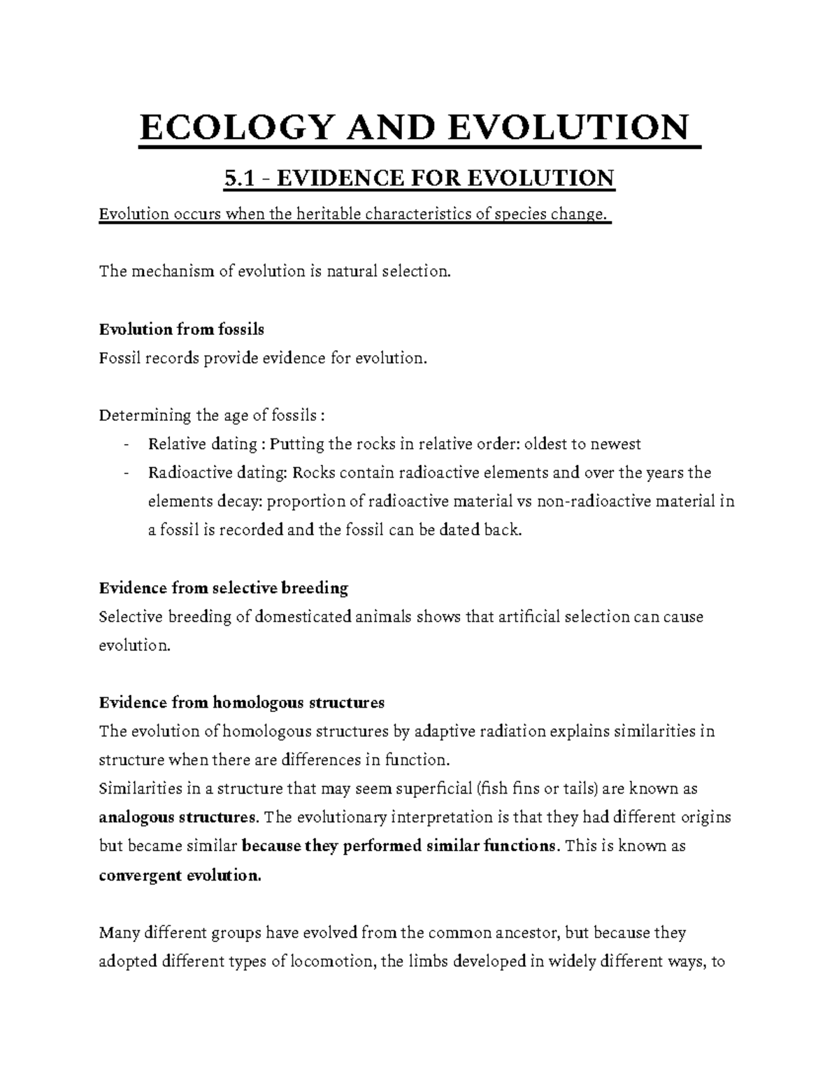 Chapter 5 - Evolution - IB Biology Online Course Book: 2014 Edition ...