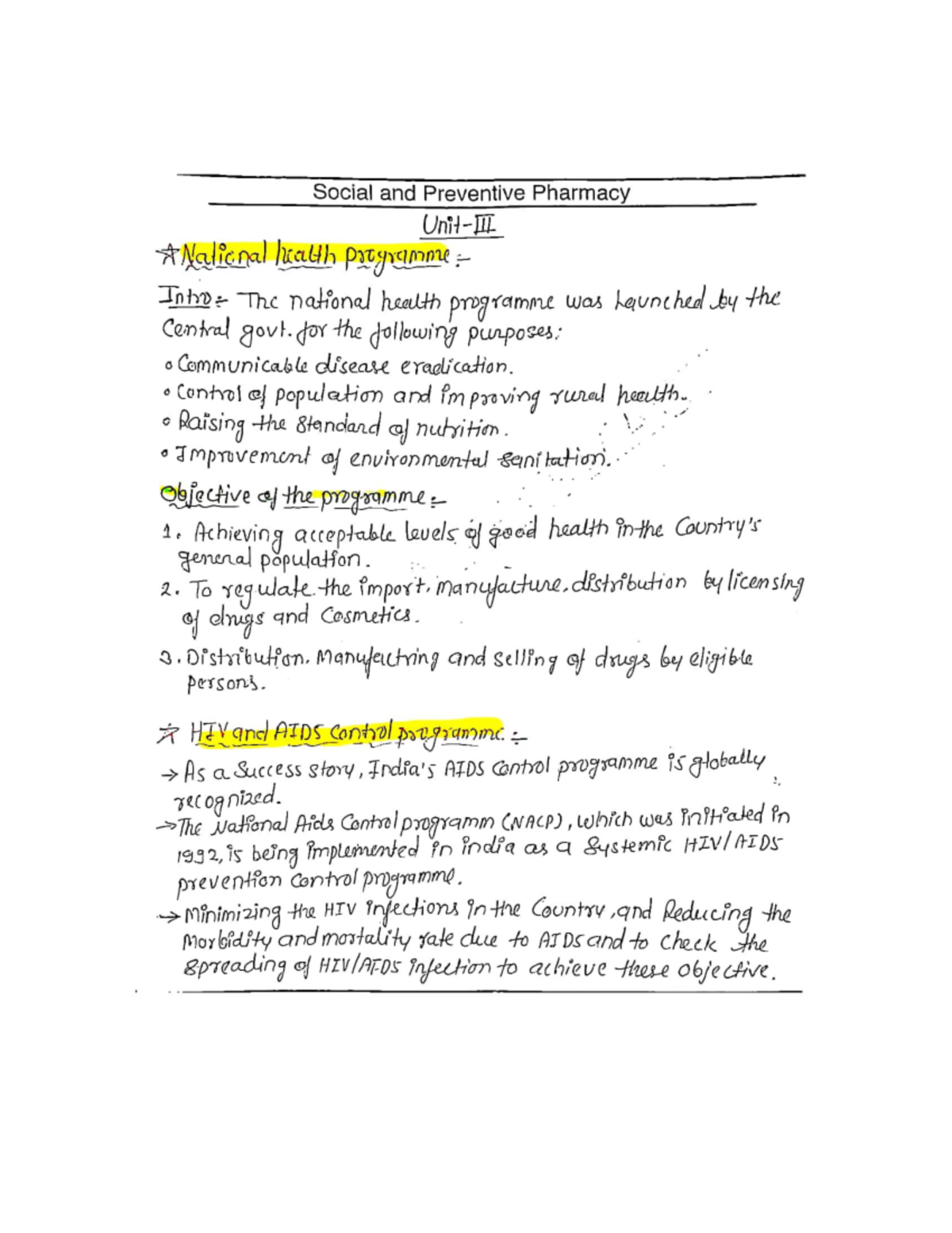 Unit 3 - COMPLETE NOTE OF BP802 - Social and Preventive Pharmacy ...