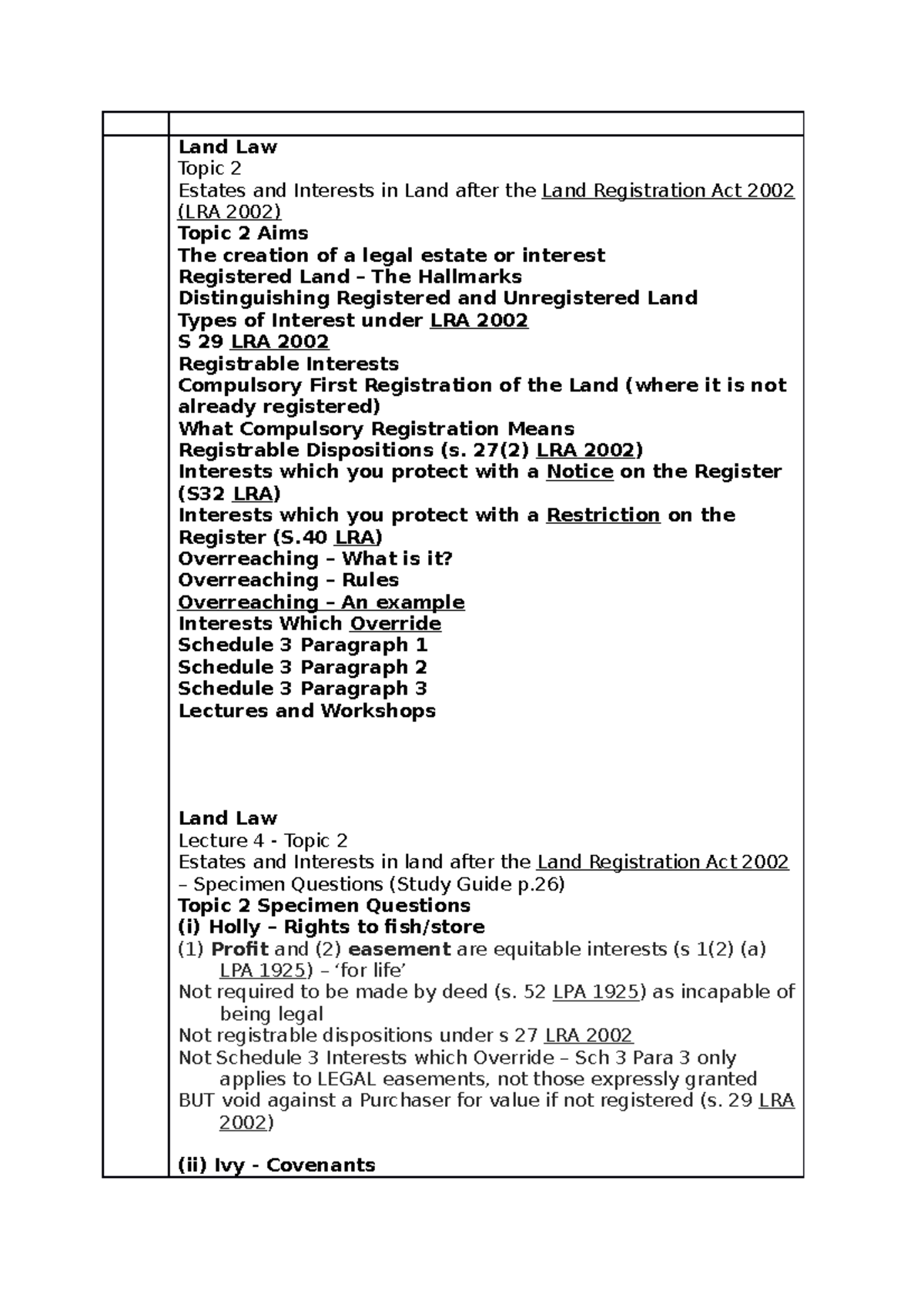 dissertation topics on land law