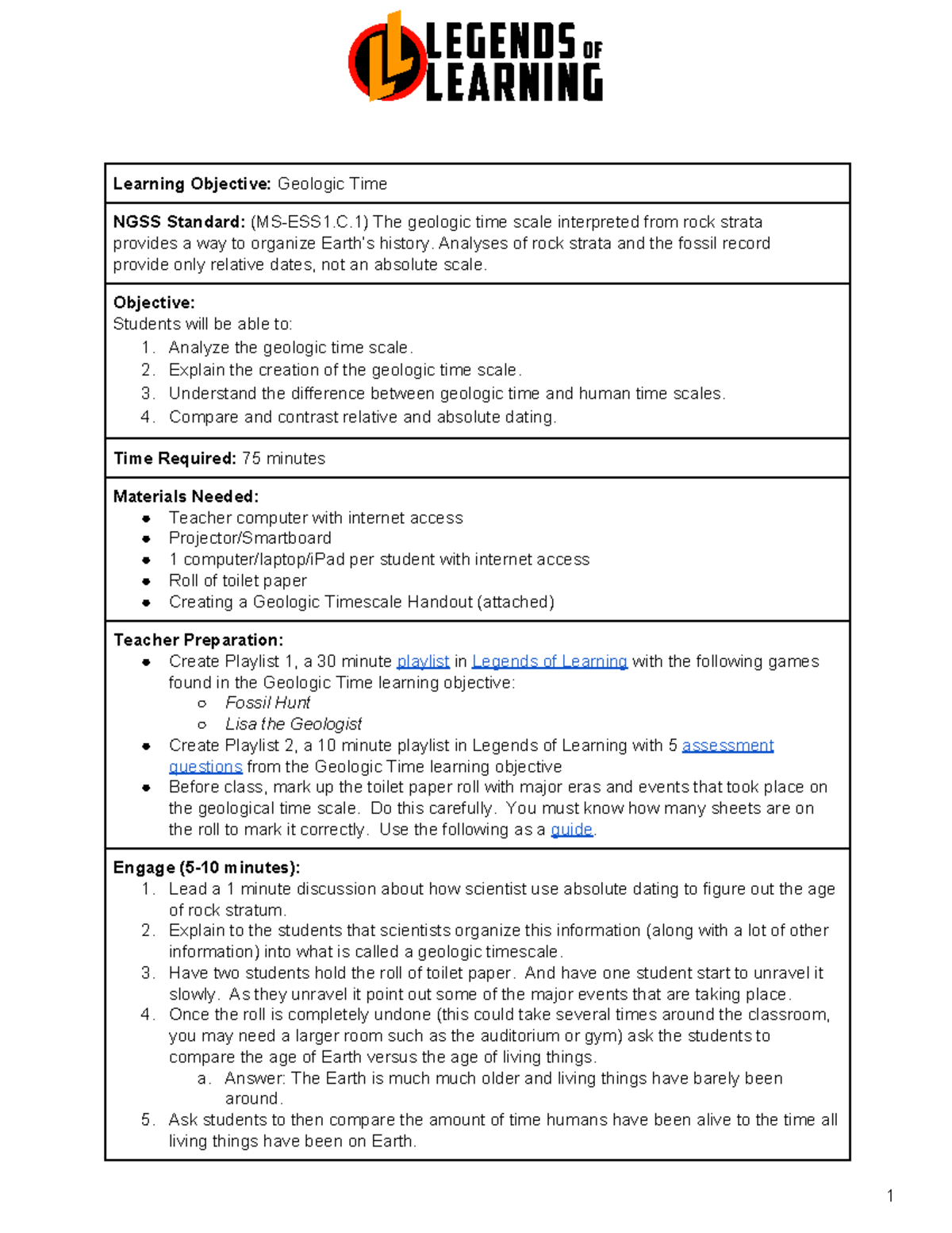 Geologic-Time - ppt ON GTS - Learning Objective: Geologic Time NGSS ...