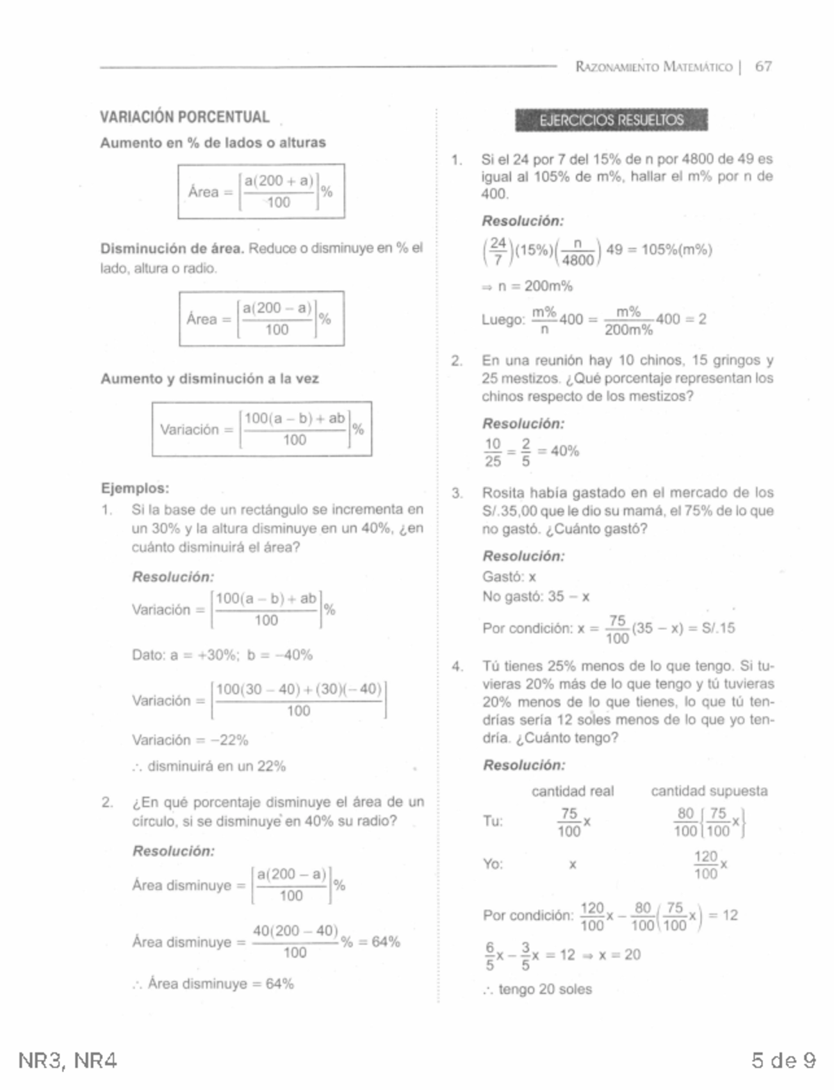 Nr3 Nr4 5 9 Matematica Proporcion J ó X I Z ó ” Z Y I ó Y K Y ”9 I Y T O ñhfuhruáp 0797