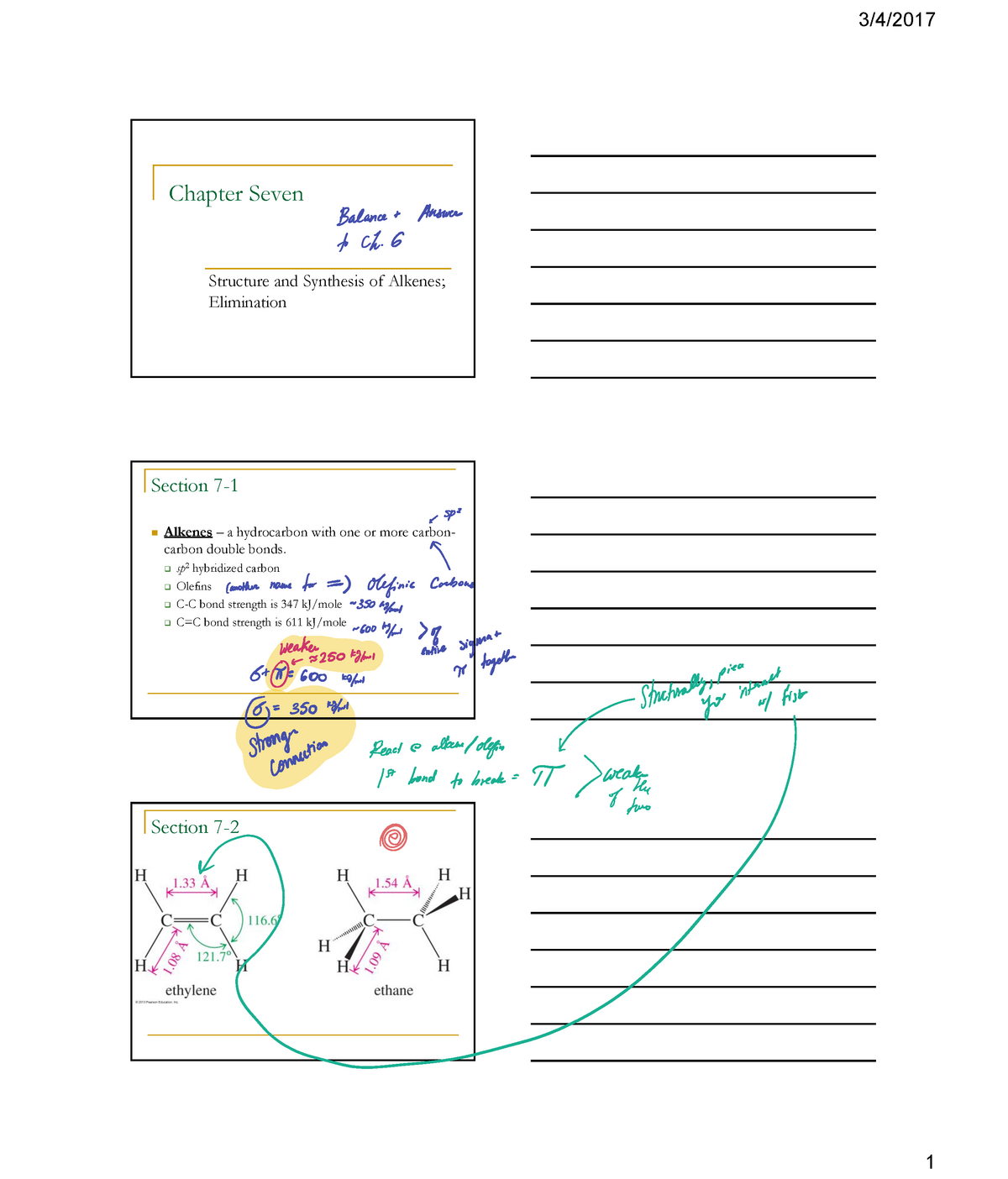 Organic Chemistry I: Chapter 7 - Chapter Seven Structure And Synthesis ...