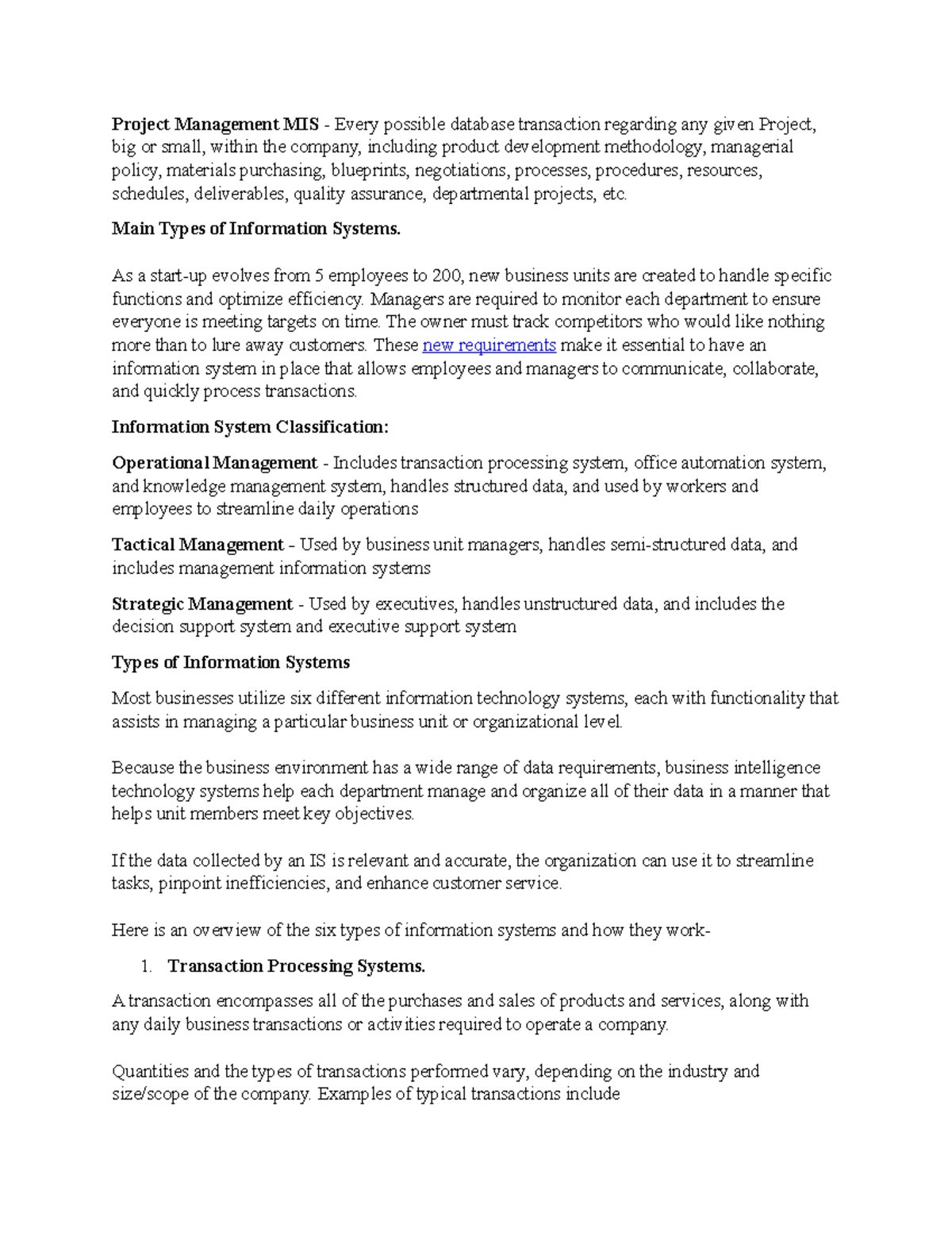 Five Main Data Project Types : What are Project Requirements: Types ...