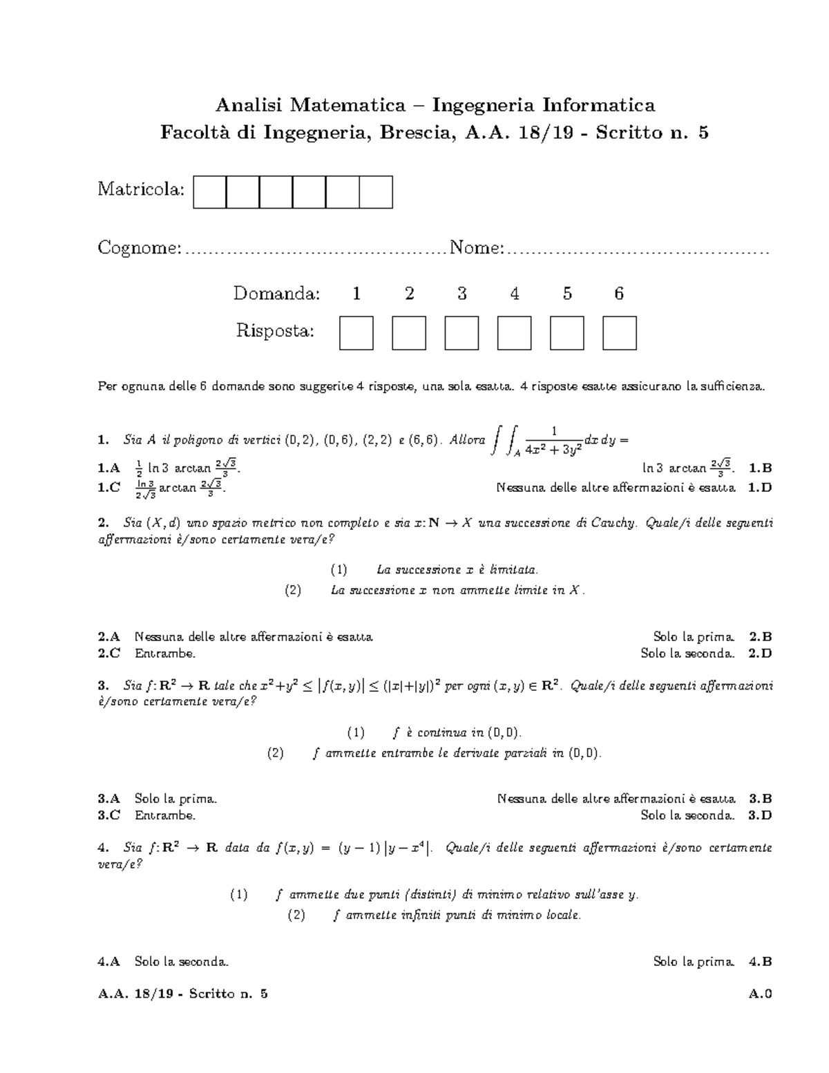 Httpsrinaldo-colombo.unibs - Analisi Matematica – Ingegneria ...