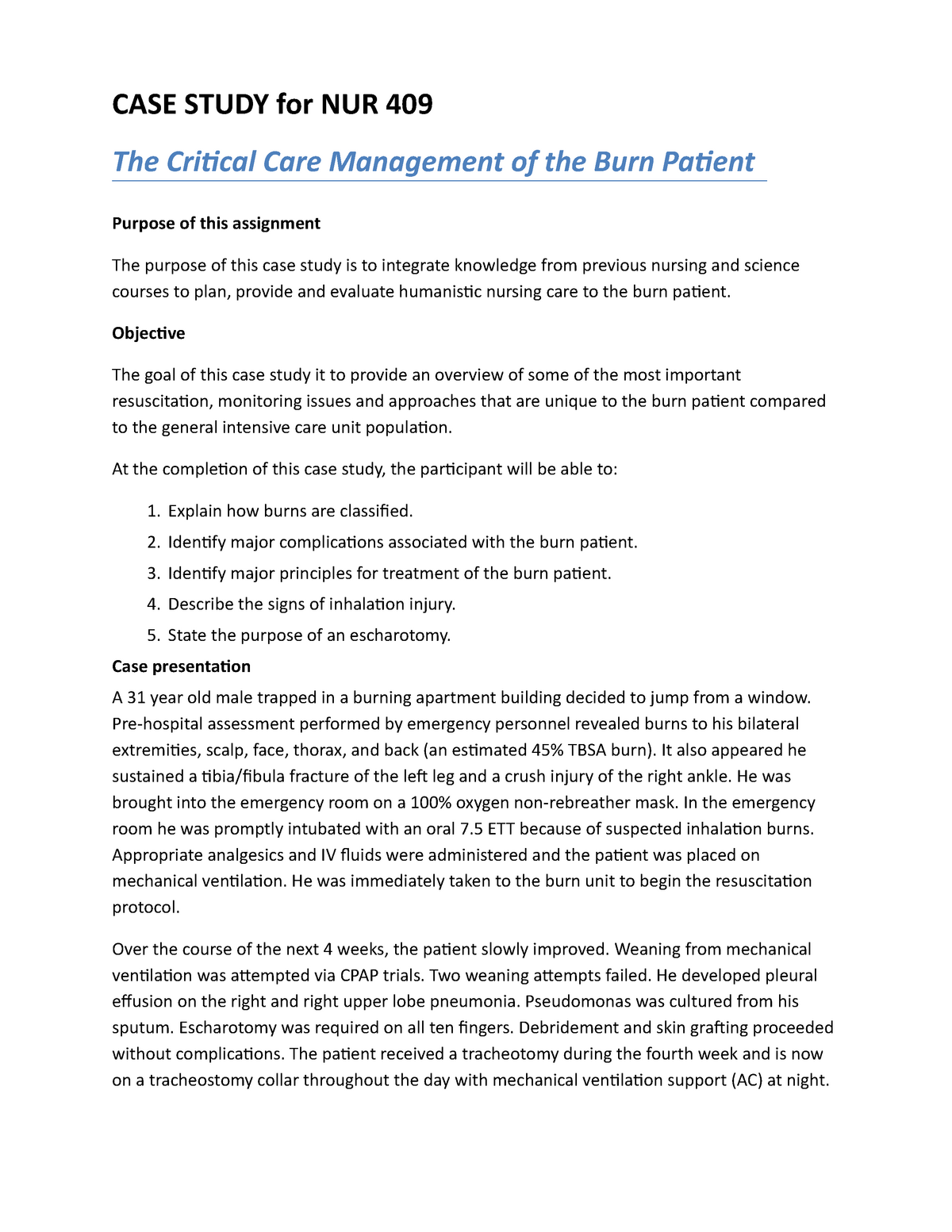 burn case study for nursing students