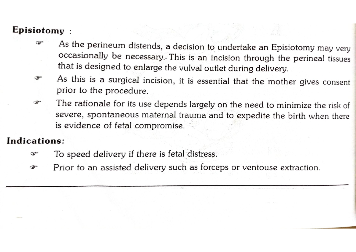 Episiotomy incision and Degree of perineal tear - Obstetrics and ...