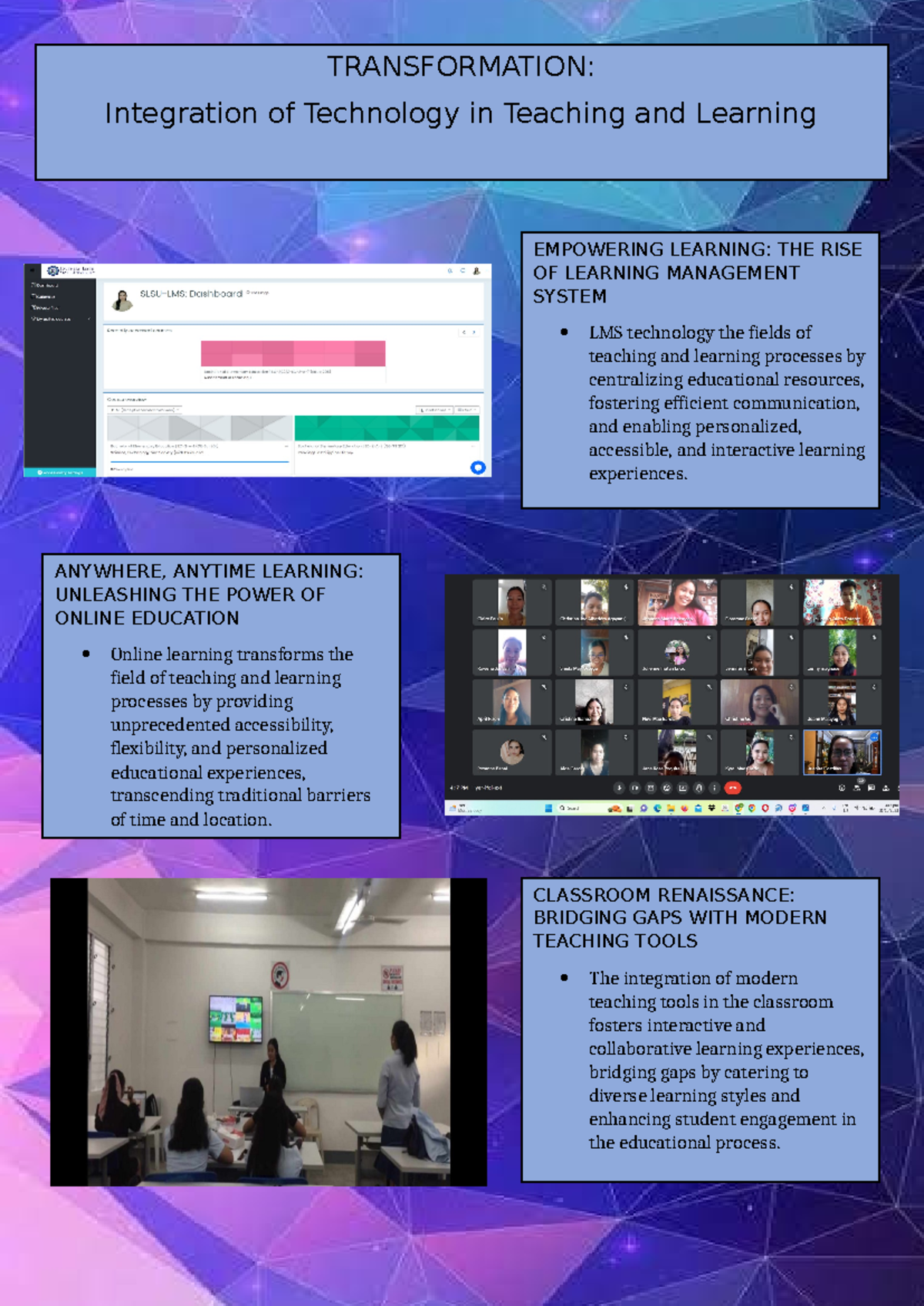 Infographics - TRANSFORMATION: Integration of Technology in Teaching ...