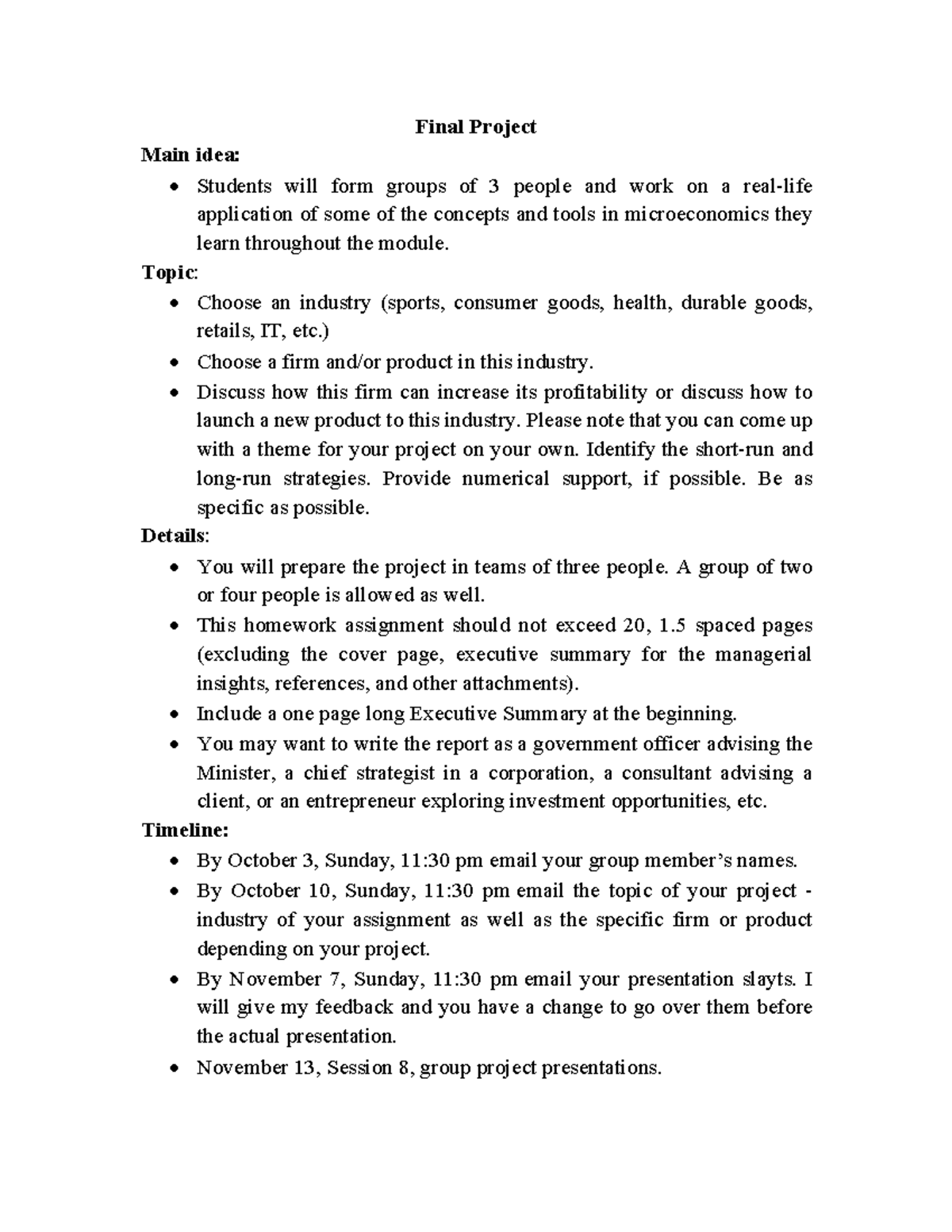 Final Project Econ 803 - MICROECONOMICS - UoN - Studocu