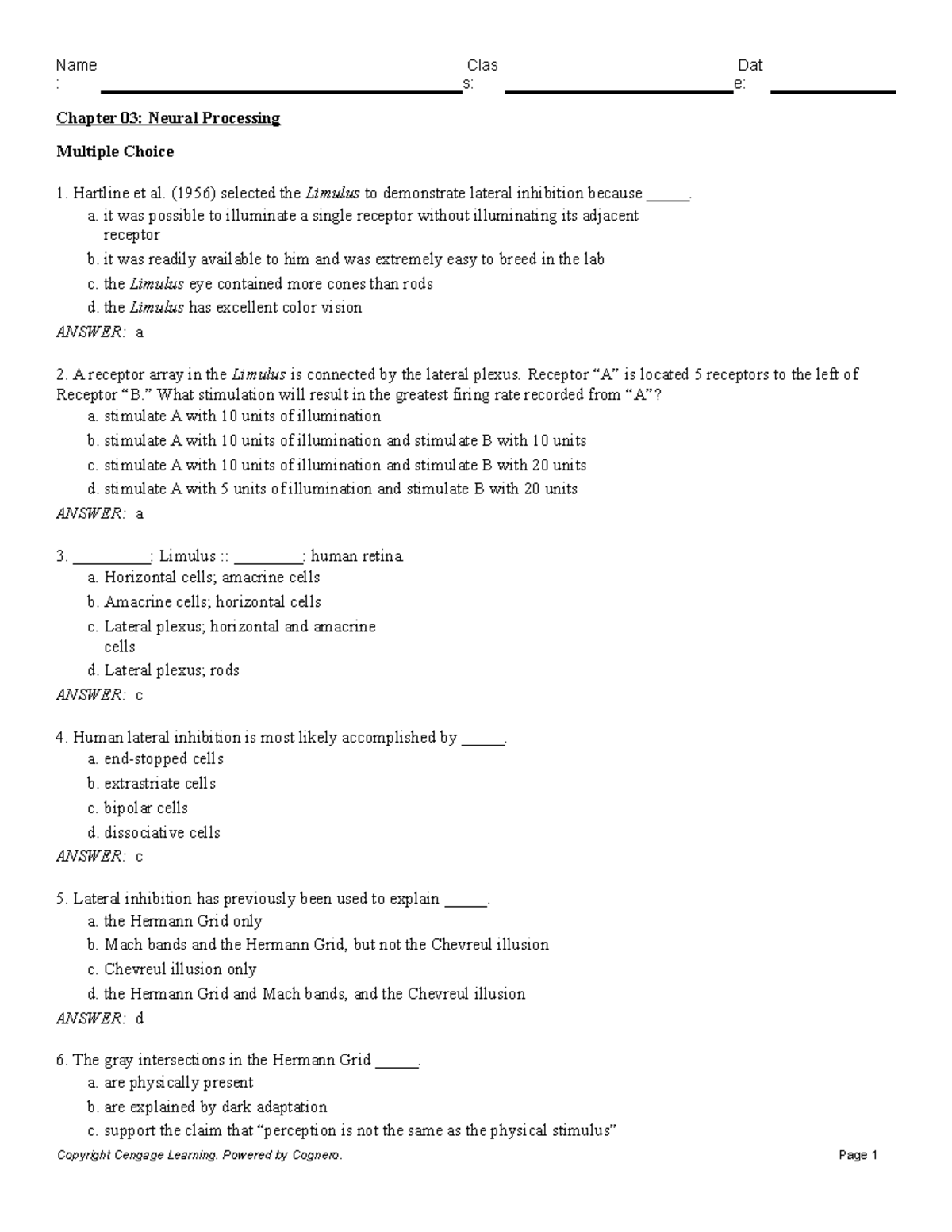 Chapter 03 Neural Processing - : s: e: Chapter 03: Neural Processing ...