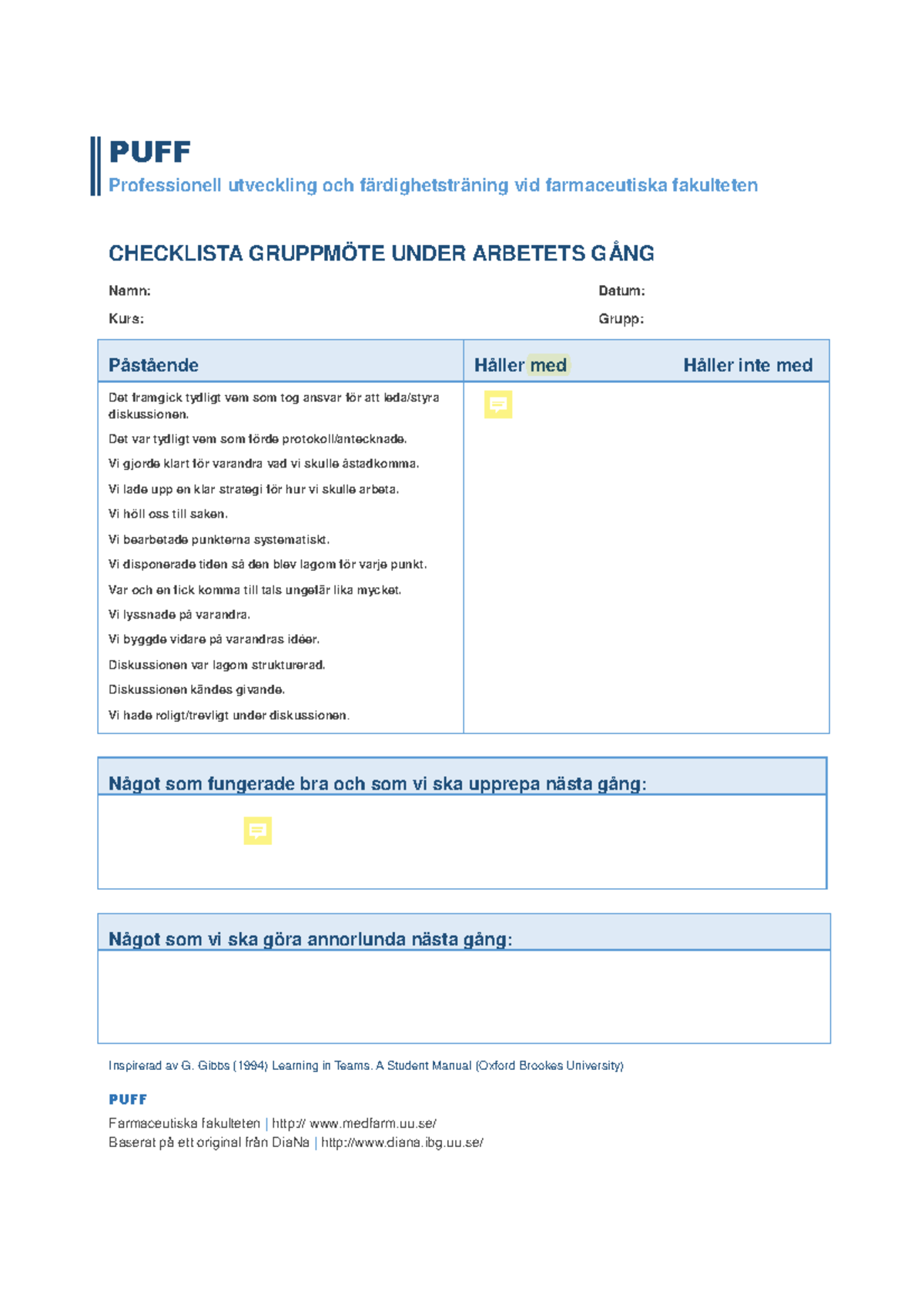 PUFF checklista-gruppmote-under-arbetets-gang - PUFF Farmaceutiska ...