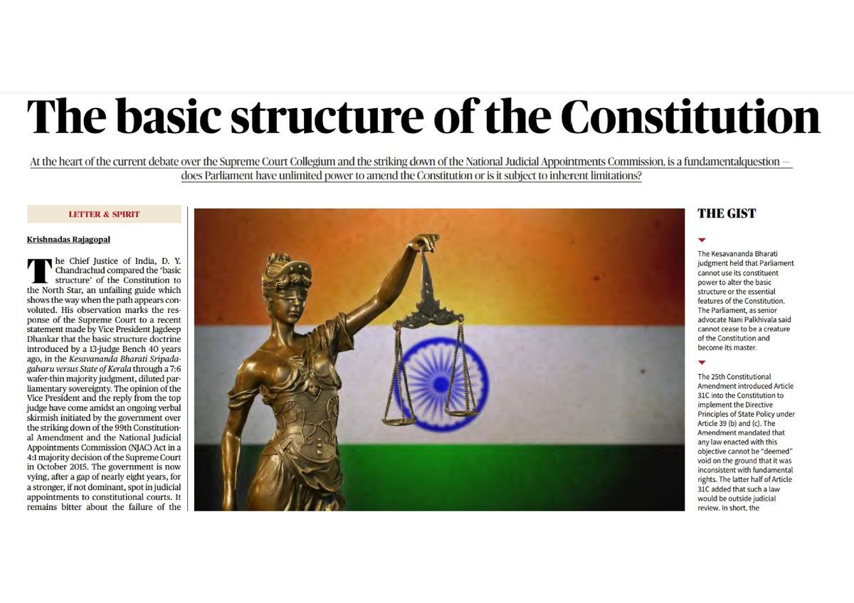 The Basic Structure Of The Constitution - BA Honours Political Science ...