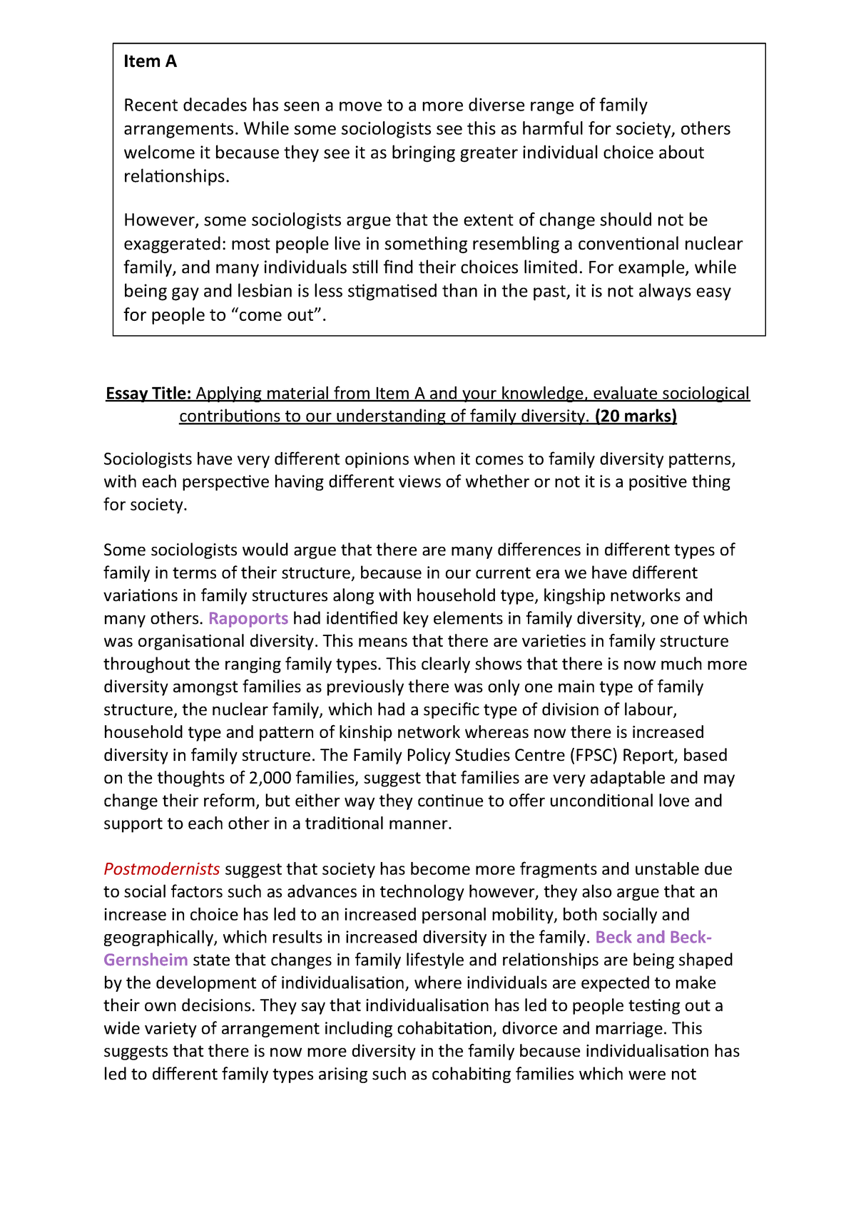 Sociological Perspective Free Essay Example