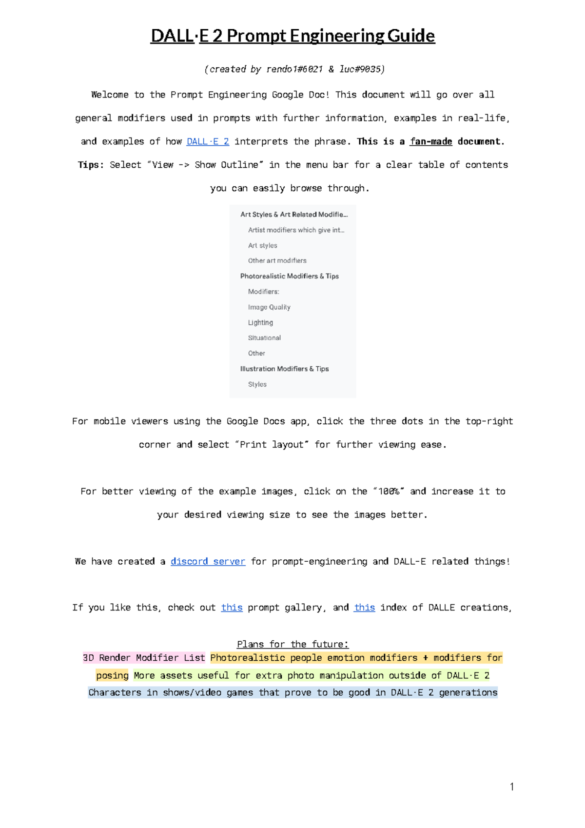 DALL·E 2 Prompt Engineering Guide - DALL·E 2 Prompt Engineering Guide ...