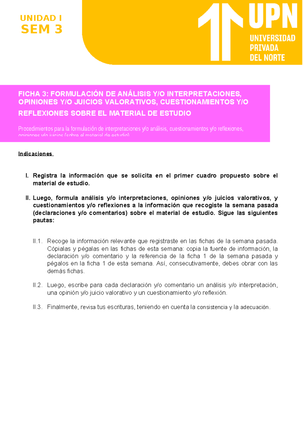 Ficha 3A Formulacióndevaloracionessobre EL Material DE Estudio ...