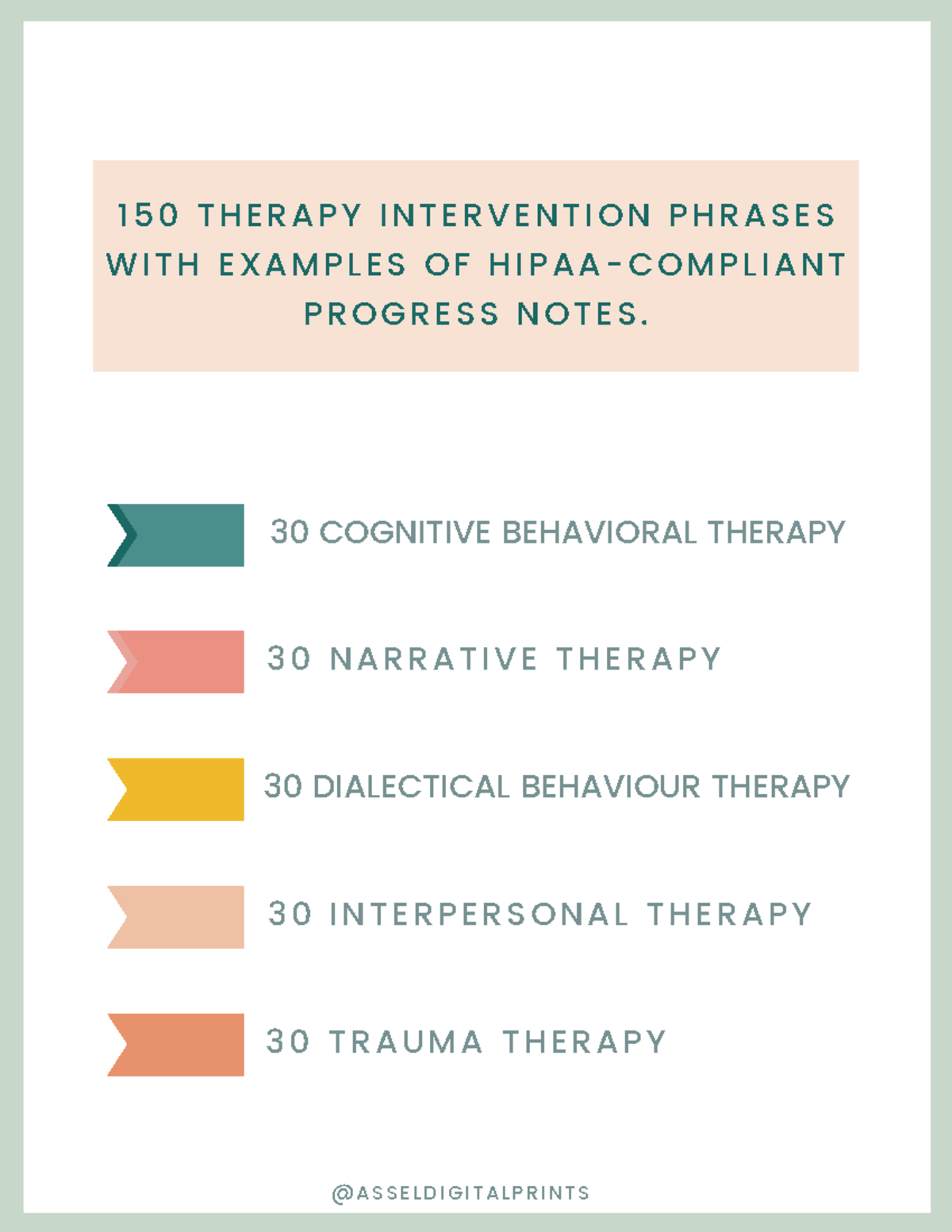 Interventions guide - 3 0 T R A U M A T H E R A P Y 30 COGNITIVE ...
