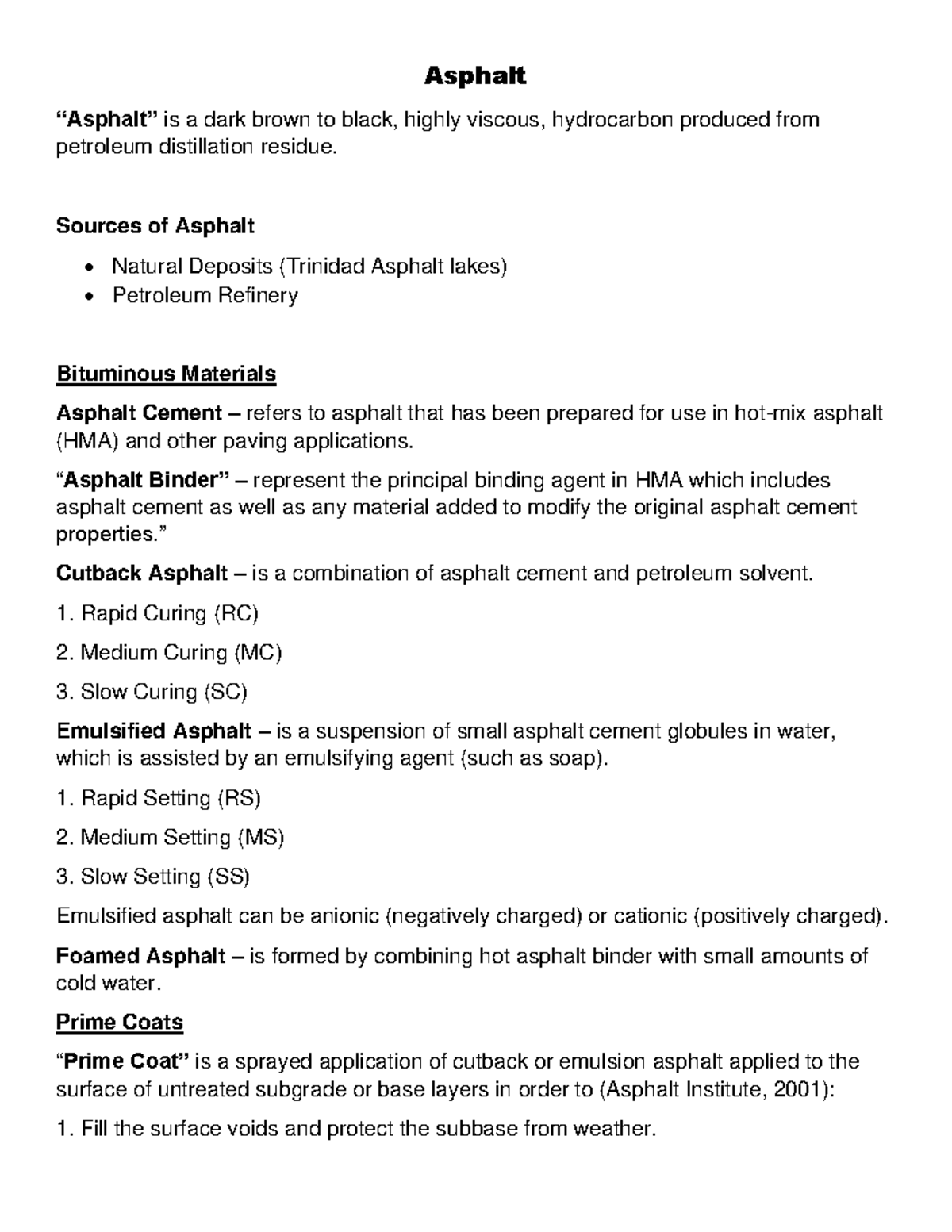 Asphalt-Reviewer-CMT - Asphalt “Asphalt” is a dark brown to black ...