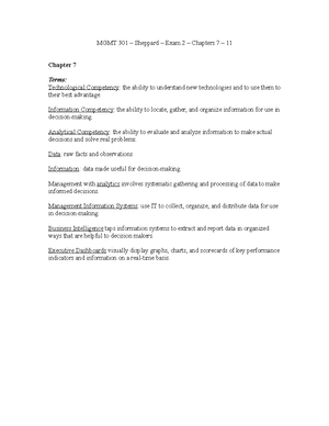 Lecture notes, test review - Key notes and images - TEST REVIEW MGMT ...