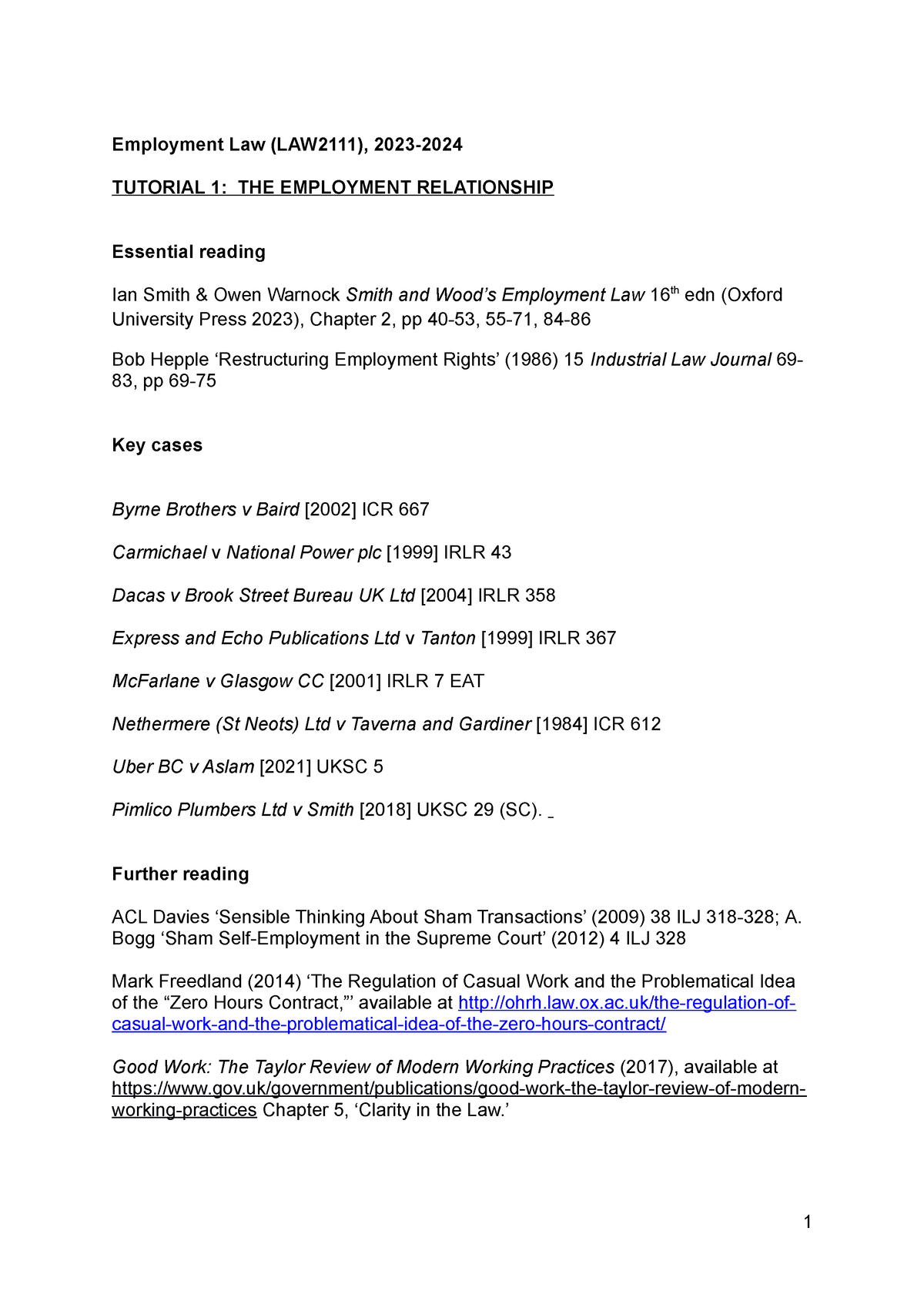 Emp Law 2023 2024 Tutorial 1 Employment Law LAW2111 2023   Thumb 1200 1698 