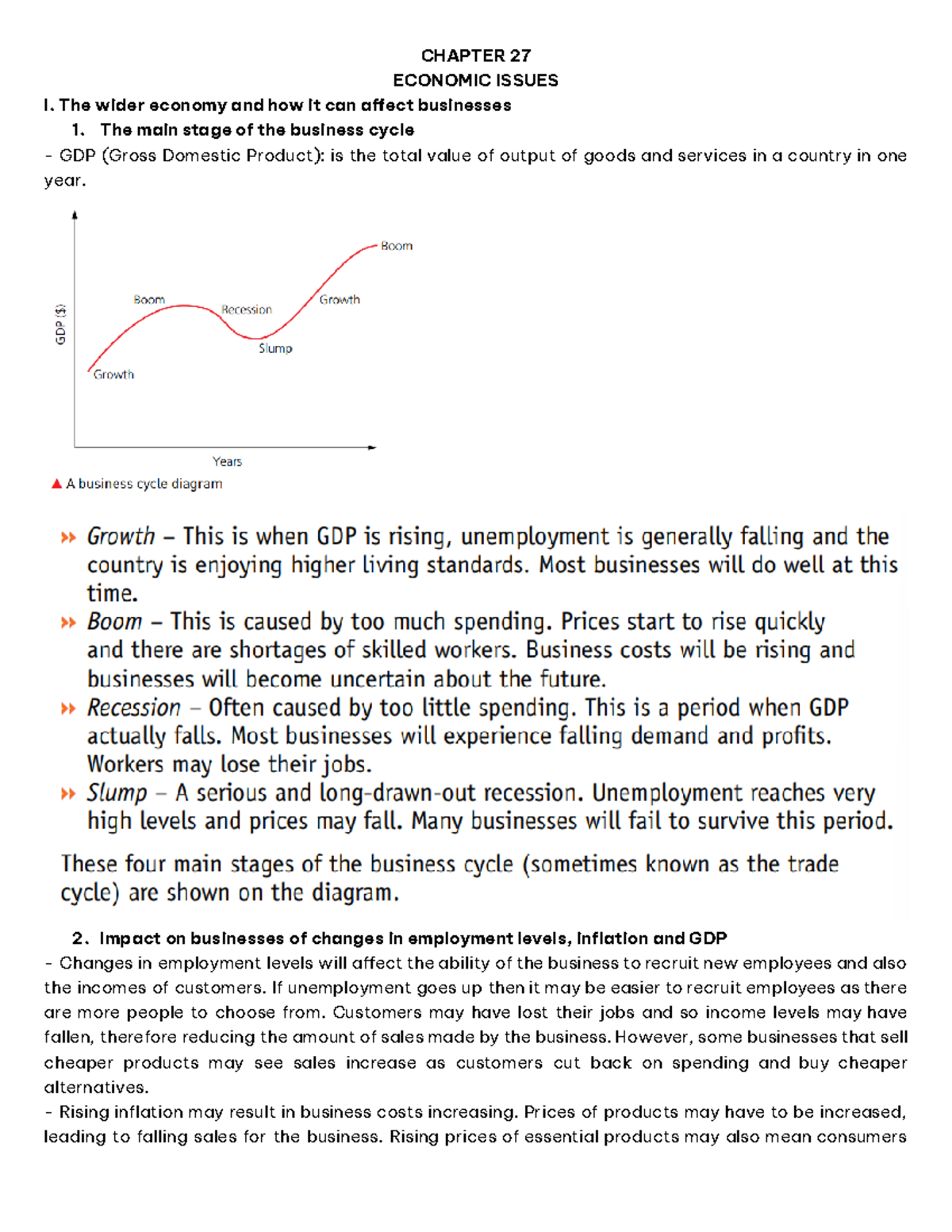 Chapter 27 - Economic Issues - CHAPTER 27 ECONOMIC ISSUES I. The wider ...