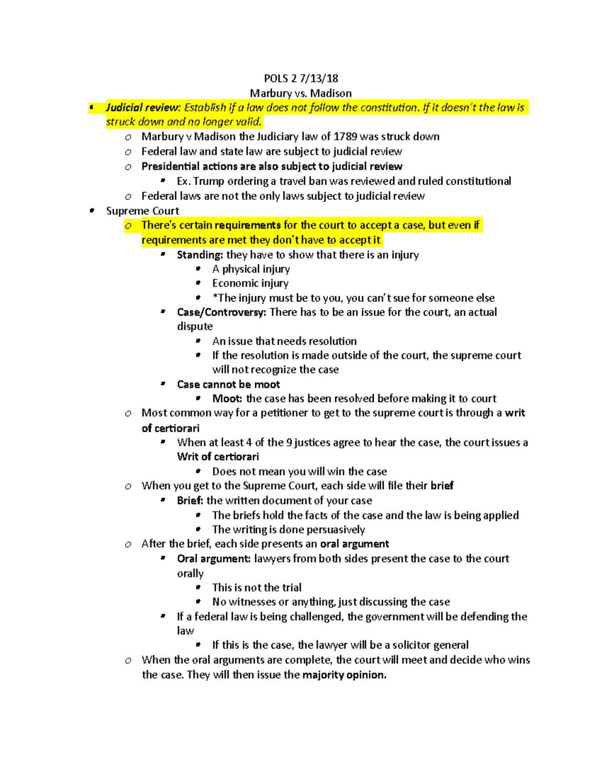 Marbury v madison outlet majority opinion