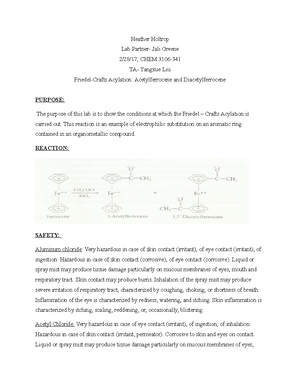 Lab 4: Diels-Alder Cycloaddition - Date: February 17, 2023 CHEM 3106 ...