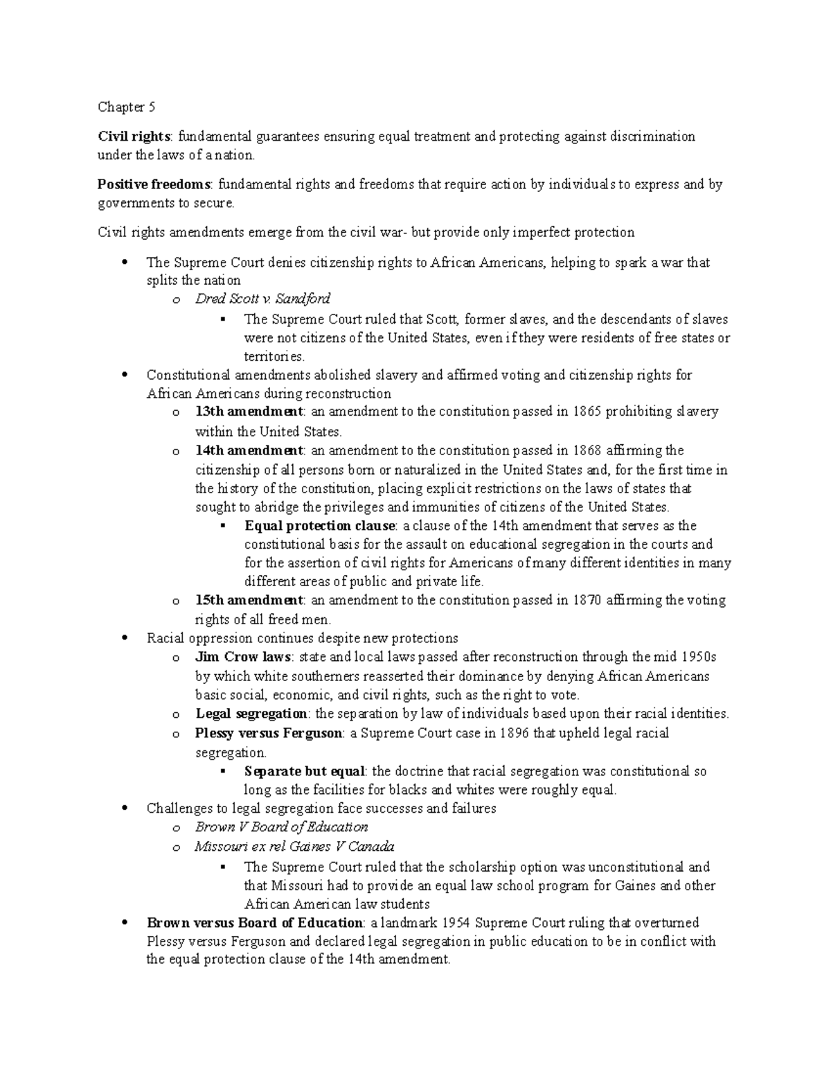 Chapter 5 - notes - POLS 1150 - SLU - Studocu