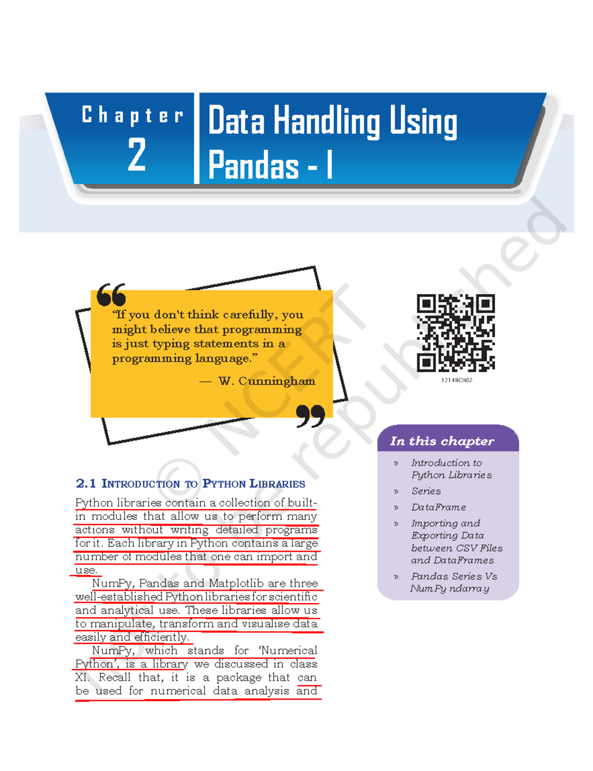 Pandas - .... - 2 IntroductIon To Python LIbrarIes Python Libraries ...